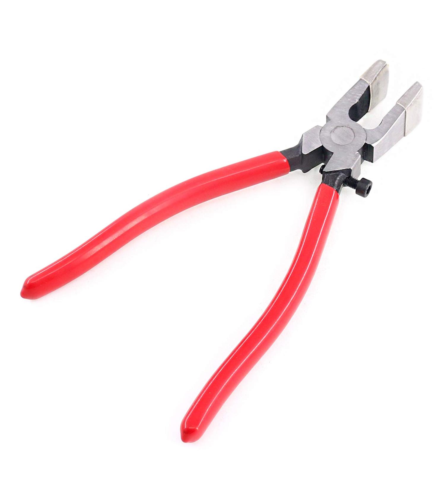 Swpeet Heavy Duty Key Fob Pliers Tool with Glass Running Pliers - Curved Jaws for Stained Glass Work - Rubber Tips for Key Fob Hardware Install - 1Pcs - Buy Online on SooperMarket.com