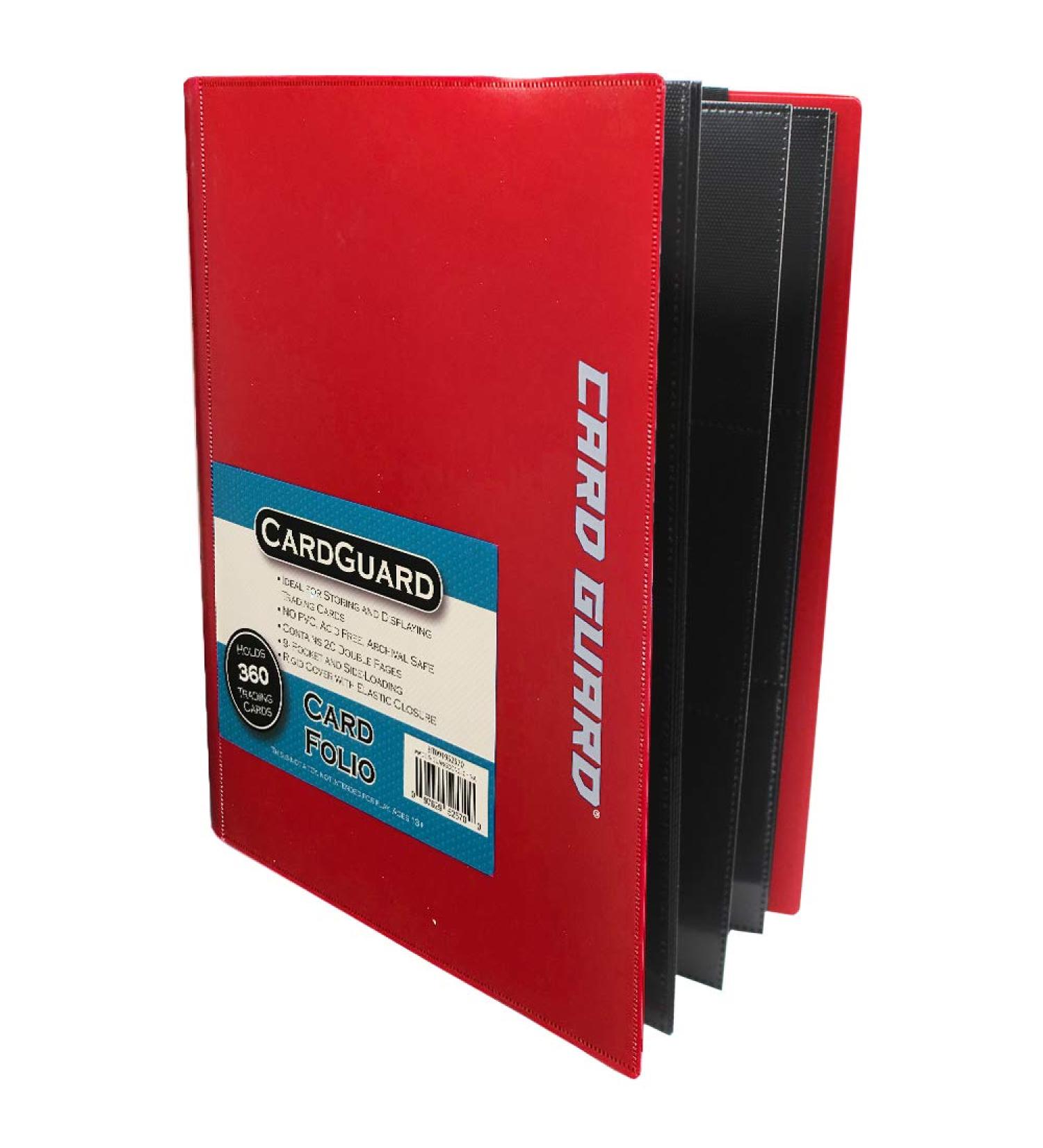 CardGuard Trading Card Pro-Folio  9-Pocket Side-Loading Pages   Red - Buy Online on SooperMarket.com