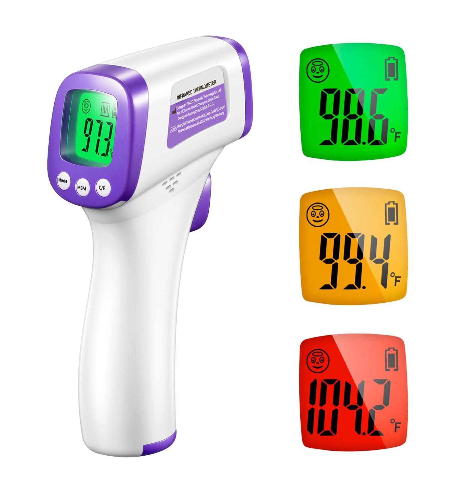 Accurate Non-Contact Infrared Thermometer for Adults | Forehead Fever Alarm & Memory Function - Buy Online on SooperMarket.com