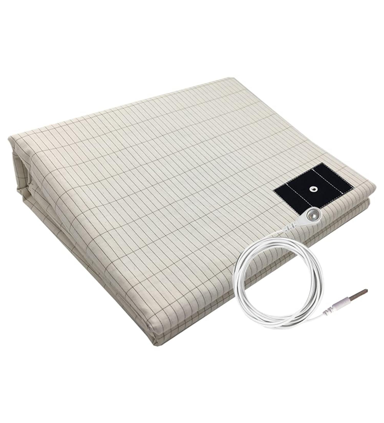 Earthing Sheet 36x100in with 15ft Grounding Cord Conductive Grounding Half Sheet with Pure Silver Thread - Buy Online on SooperMarket.com