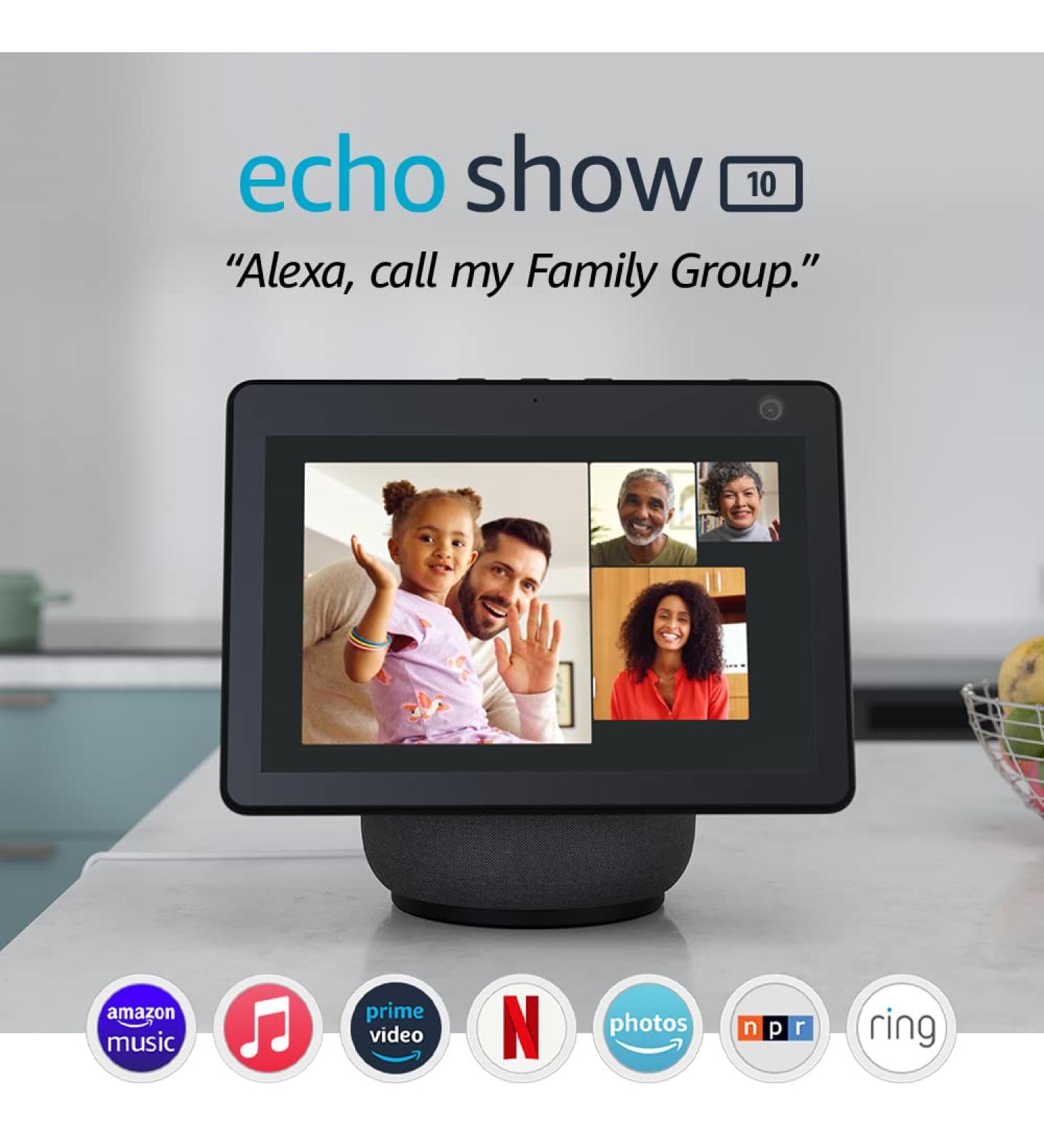 Echo Show 10 (3rd Gen) | HD smart display with motion and Alexa | Charcoal Charcoal Device Only - Buy Online on SooperMarket.com