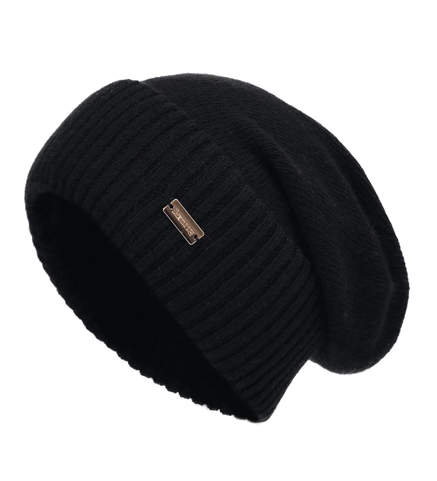 Jaxmonoy Cashmere Slouchy Beanie for Women | Lightweight Winter Knit Hat - Buy Online on SooperMarket.com