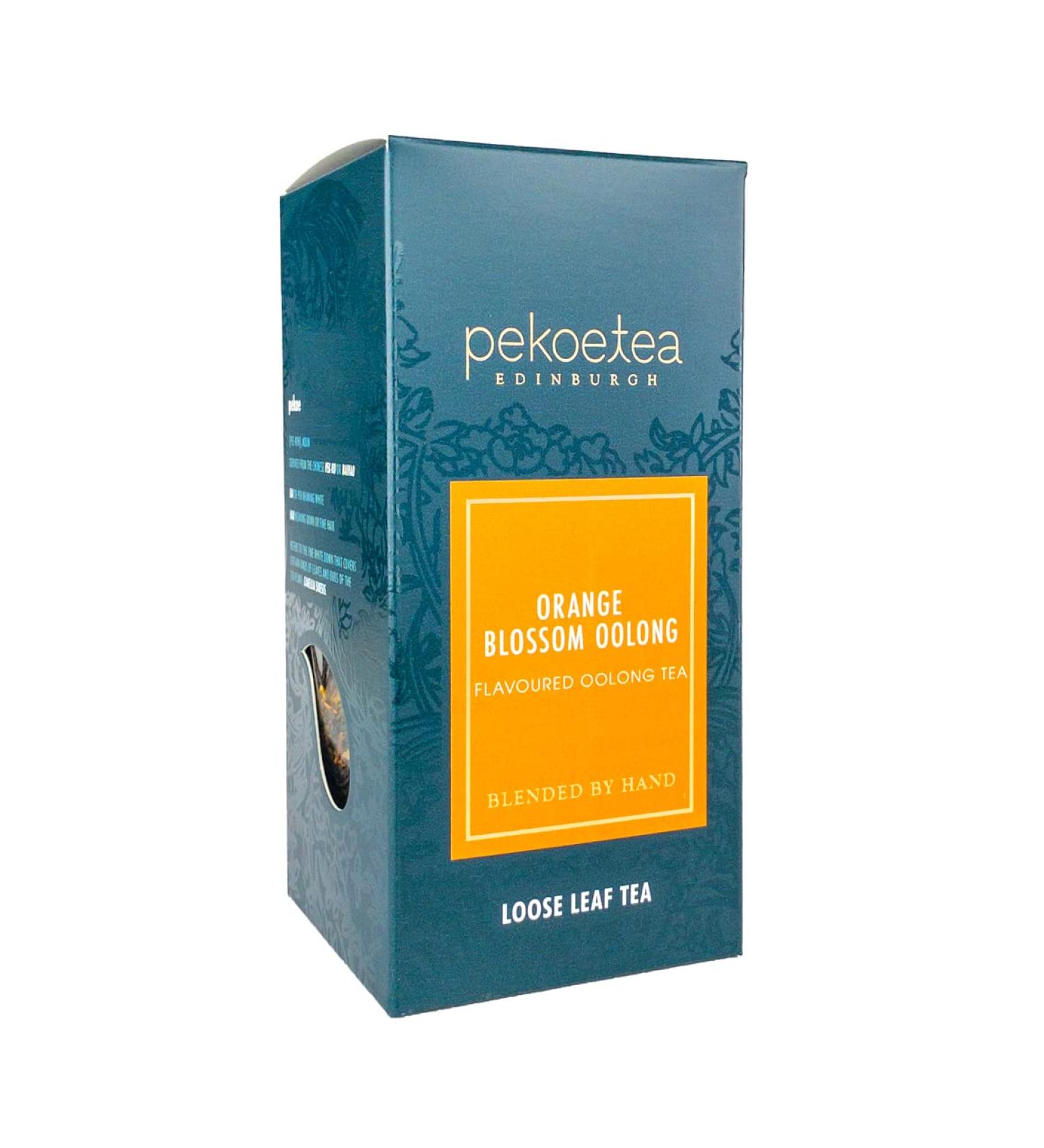 PekoeTea Edinburgh Orange Blossom Oolong Tea - Taiwanese Luxury Blend - 50g Loose Leaf/Teabags - Hot and Ice Tea - Buy Online on SooperMarket.com