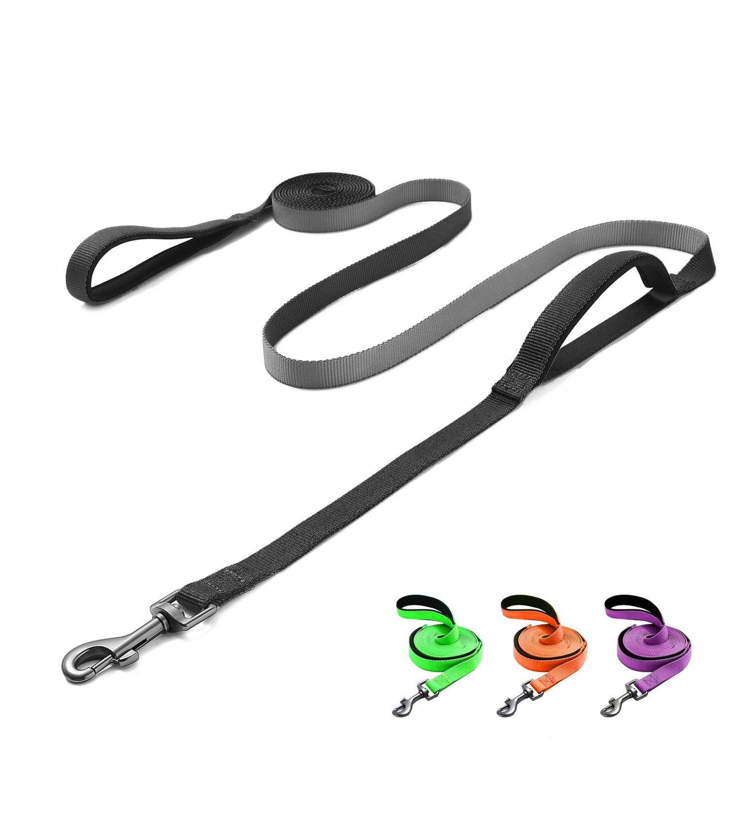 Demigreat Long Dog Leash - 1.5m 3m & 5m Training Line with Padded Handle for Small to Large Dogs - Durable Black Dog Lead - Buy Online on SooperMarket.com