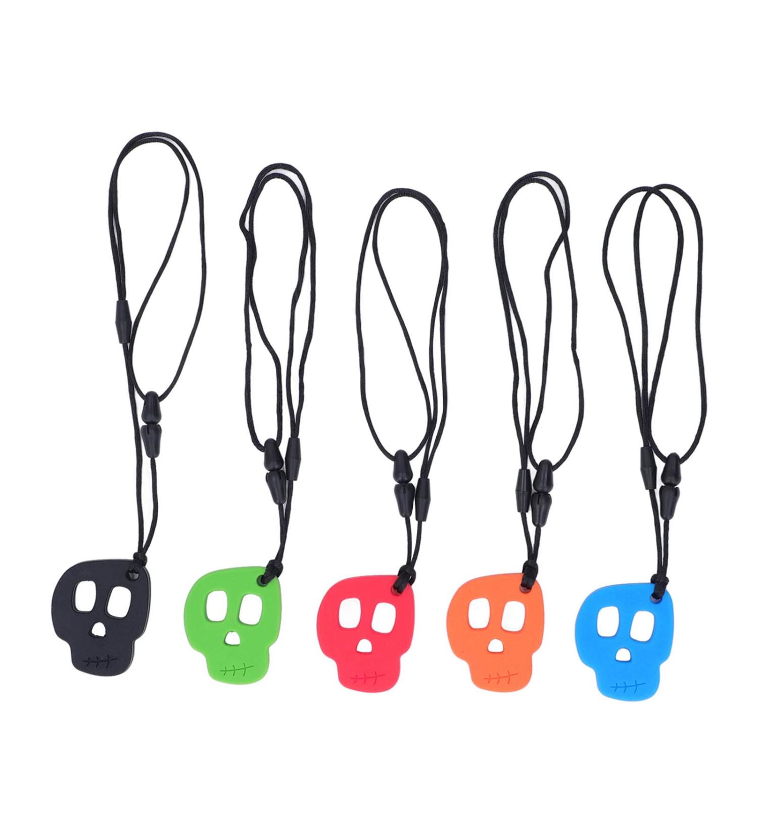 5-Piece Cauhal Chains for Sensory Kids | Silicone Chew Necklaces for Autism ADHD & Anxiety - Supports Oral Motor Skills - Buy Online on SooperMarket.com