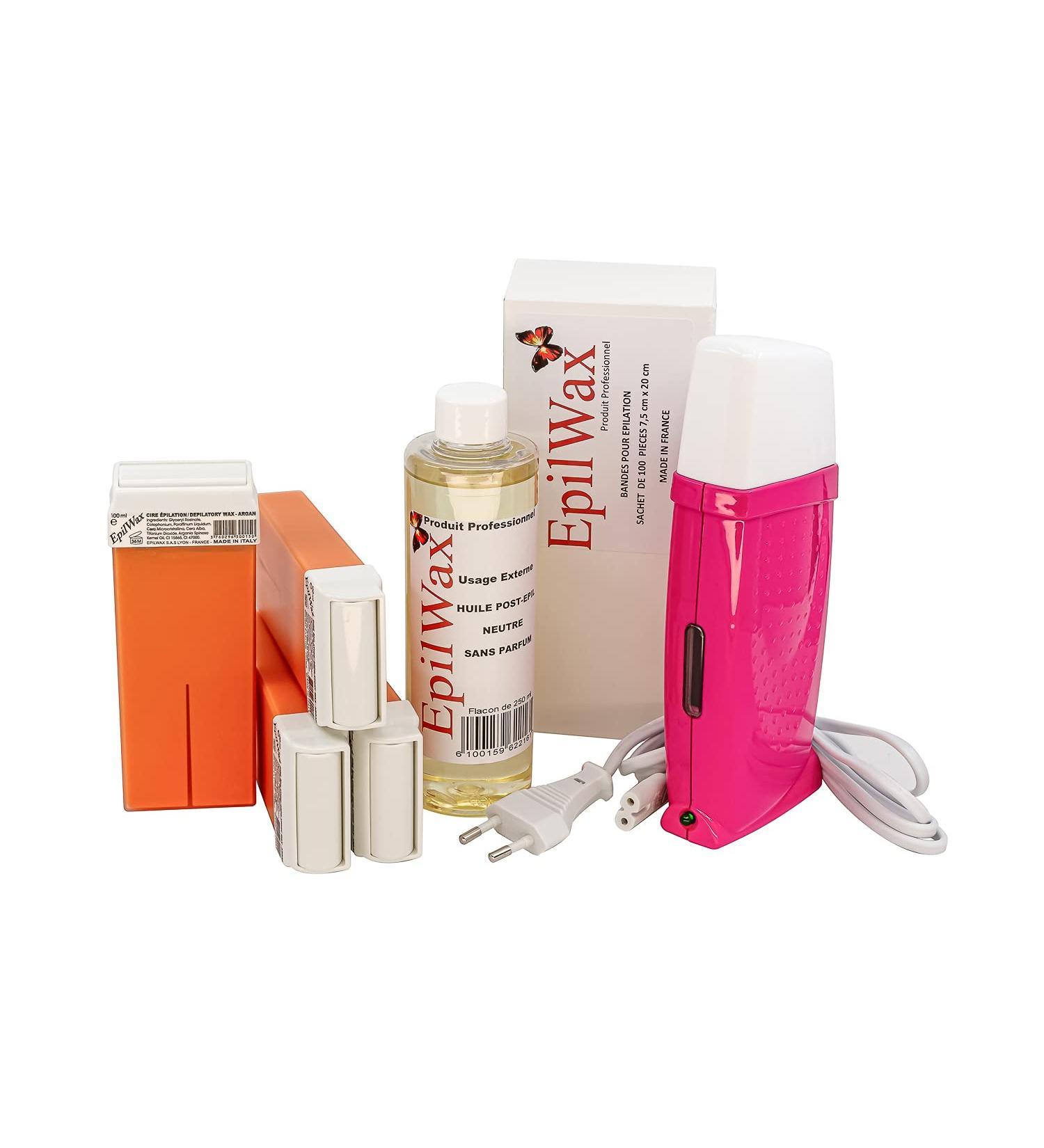 Epilwax Royal Complete Epilation Kit - Professional Wax Warmer & 4 Roll-On Waxes + 250ml Aftercare Oil - LArman 4 - Buy Online on SooperMarket.com
