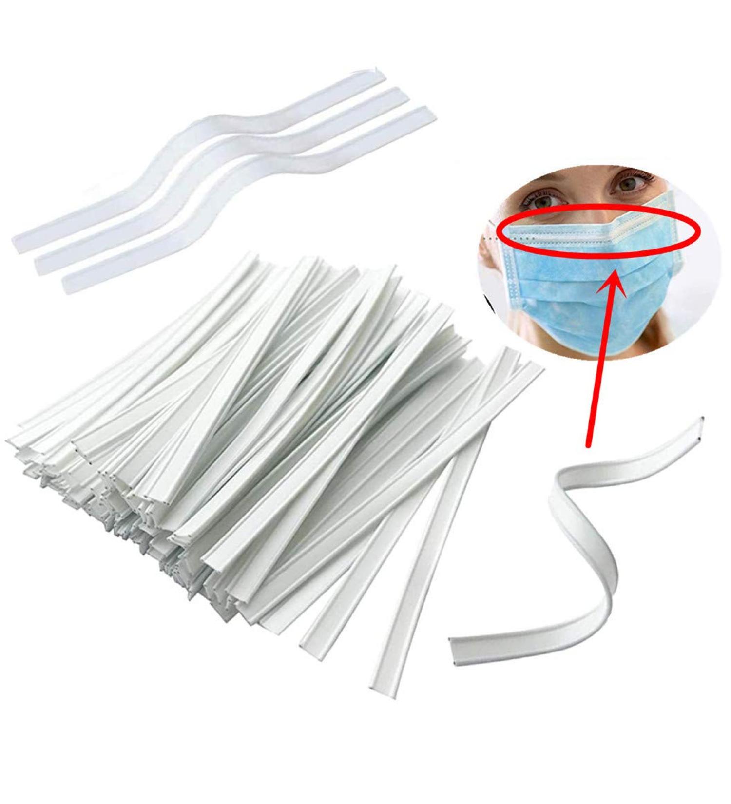 Plastic Strips Nose Wire Double Wire Nose Bridge for Mask 8CM Flat Nose Clips Nose Bridge Bracket DIY Wire for Sewing Crafts (100) - Buy Online on SooperMarket.com