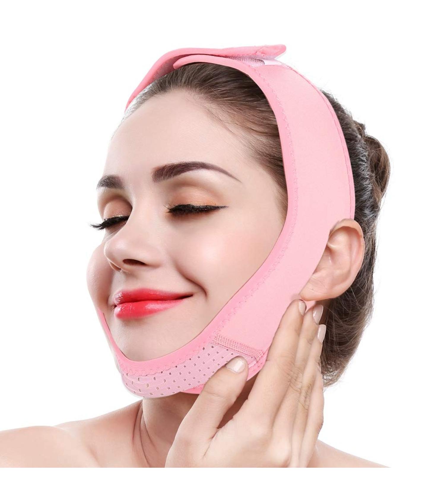 Facial Slimming Mask Slimming Bandages Facial Double Chin Care Weight Loss Face Belts V Line Mask Cheek Chin Lifting Band Anti-Aging & Face Breathable Compression Chin Bandag - Buy Online on SooperMarket.com