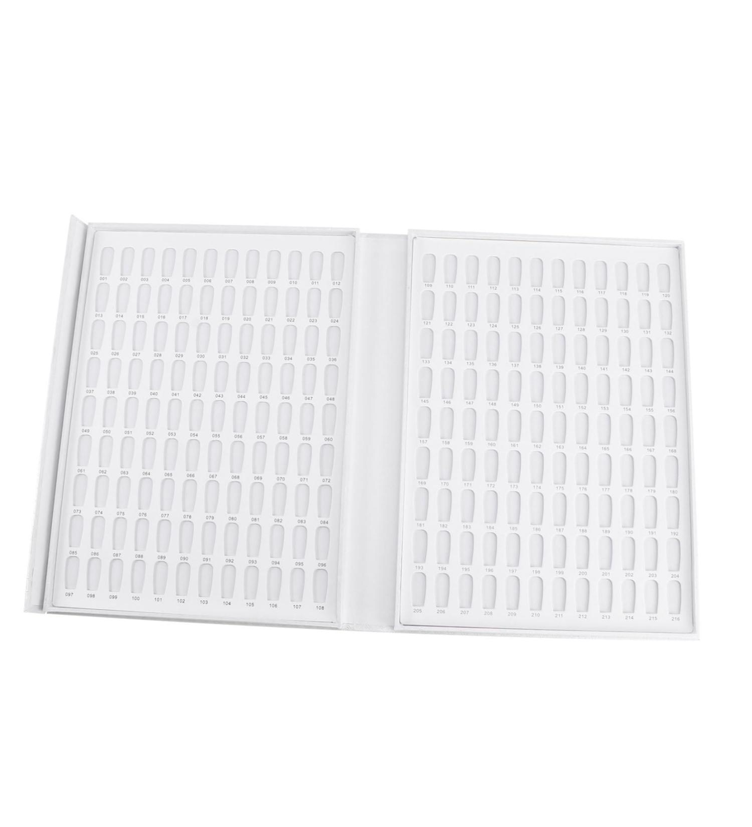 minkissy 216 Nail Color Card Nail Polish Card Nail Color Book Display Card White Manicure medium White - Buy Online on SooperMarket.com