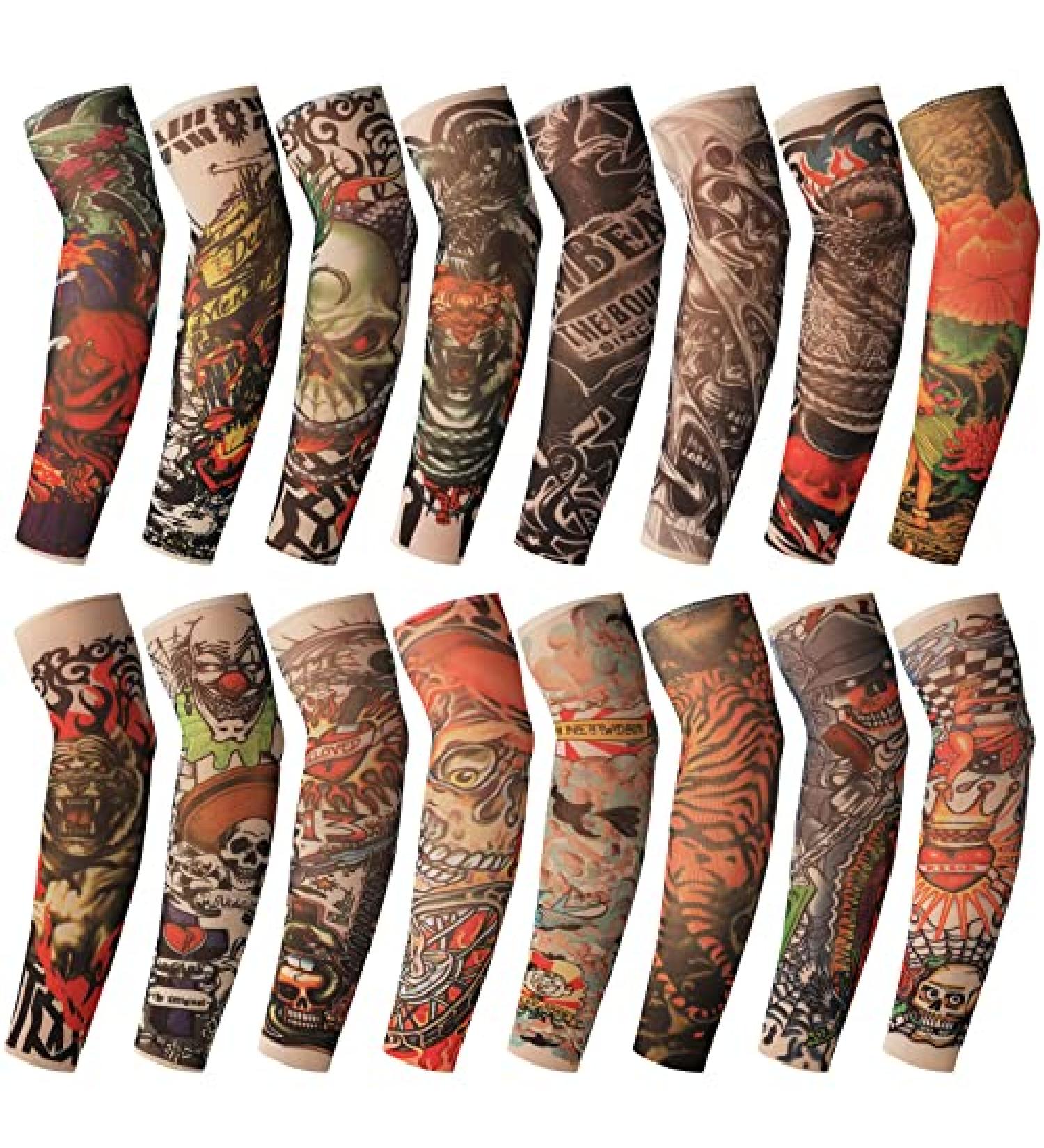 Jecery 16 Pcs Kids Temporary Tattoo Sleeve - Sunscreen & UV Protection Arm Sleeves - Buy Online on SooperMarket.com