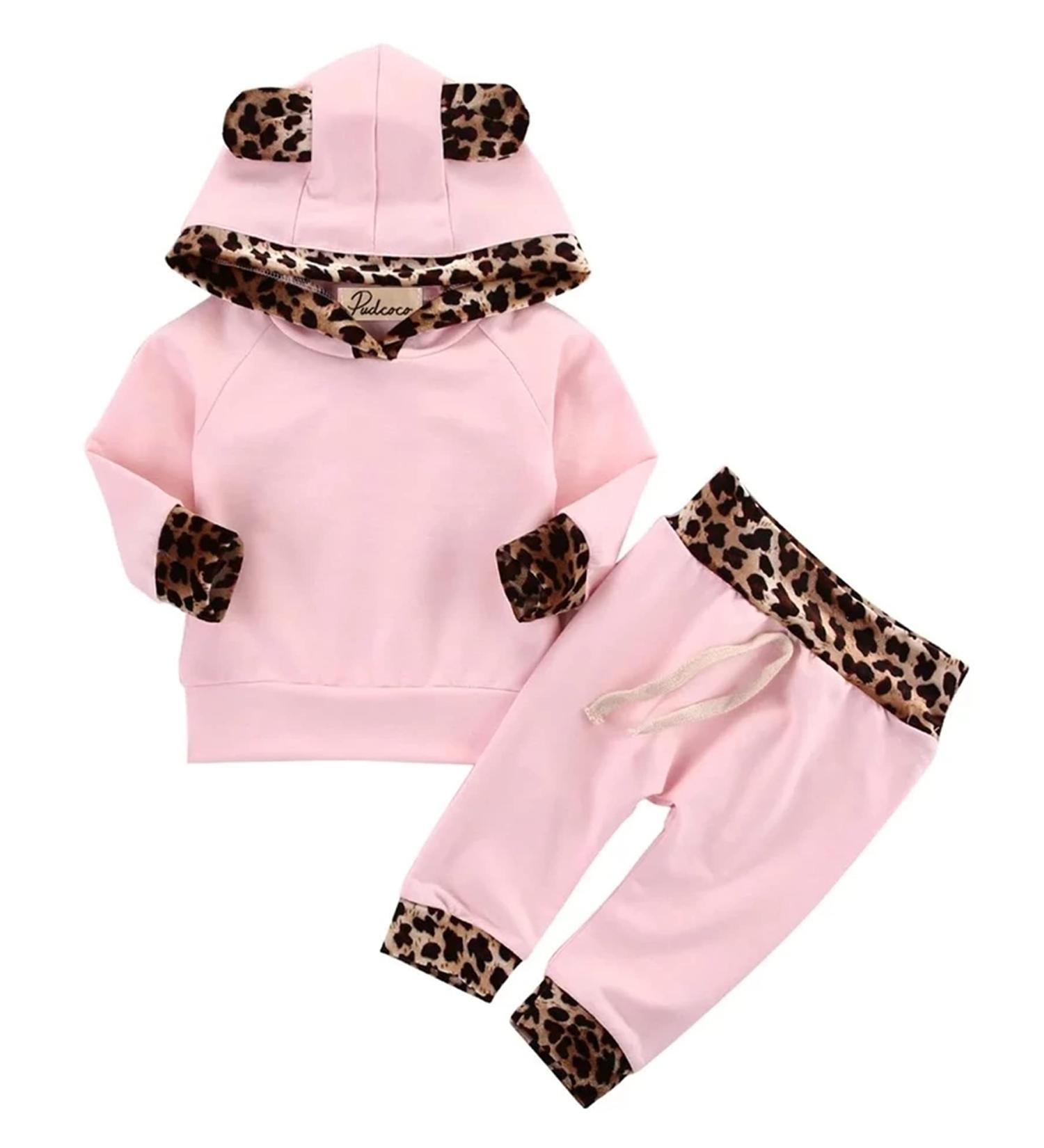 TMEOG Baby Hooded Sweatshirt and Pants Set - Pink, 6-12 Months - Buy Online on SooperMarket.com