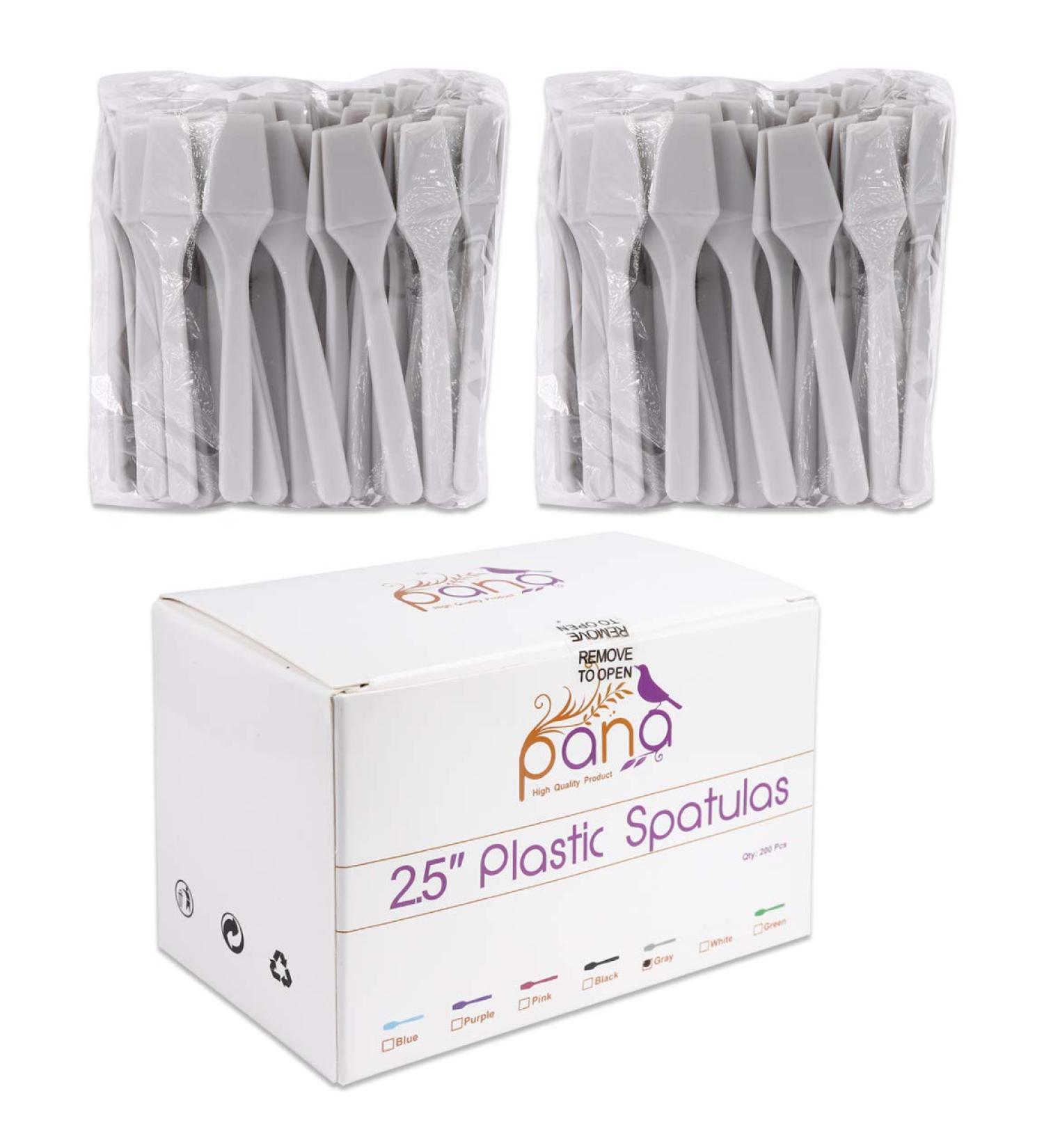 200 Pcs PANA Disposable Plastic Spatulas for Skin Care & Facial Masks - Gray - Buy Online on SooperMarket.com