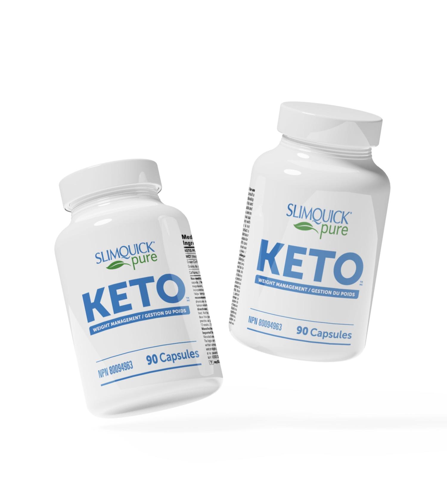 SLIMQUICK Keto Diet Pills for Weight Loss Helps Stay in Ketosis Temporarily Increases Endurance Keeps Full for Longer with MCT Oil Caffeine Green Coffee Extract (180 count - 2 x 90ct bottles) 90 count (Pack of 2) - Buy Online on SooperMarket.com