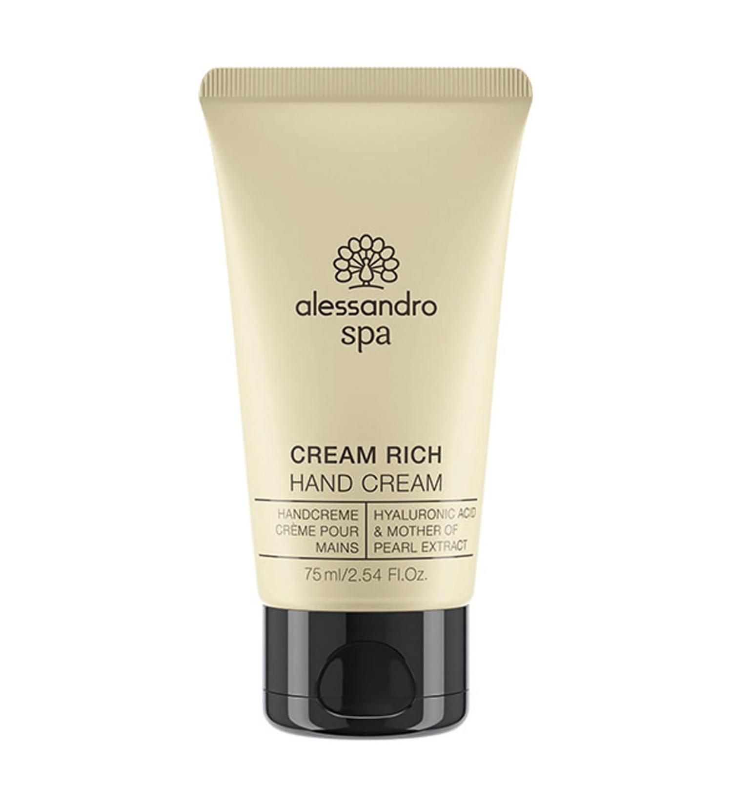 Alessandro Spa Cream Rich - Anti-Aging Hand Cream for Dry Stressed Hands | 75 ml | International Shipping - Buy Online on SooperMarket.com