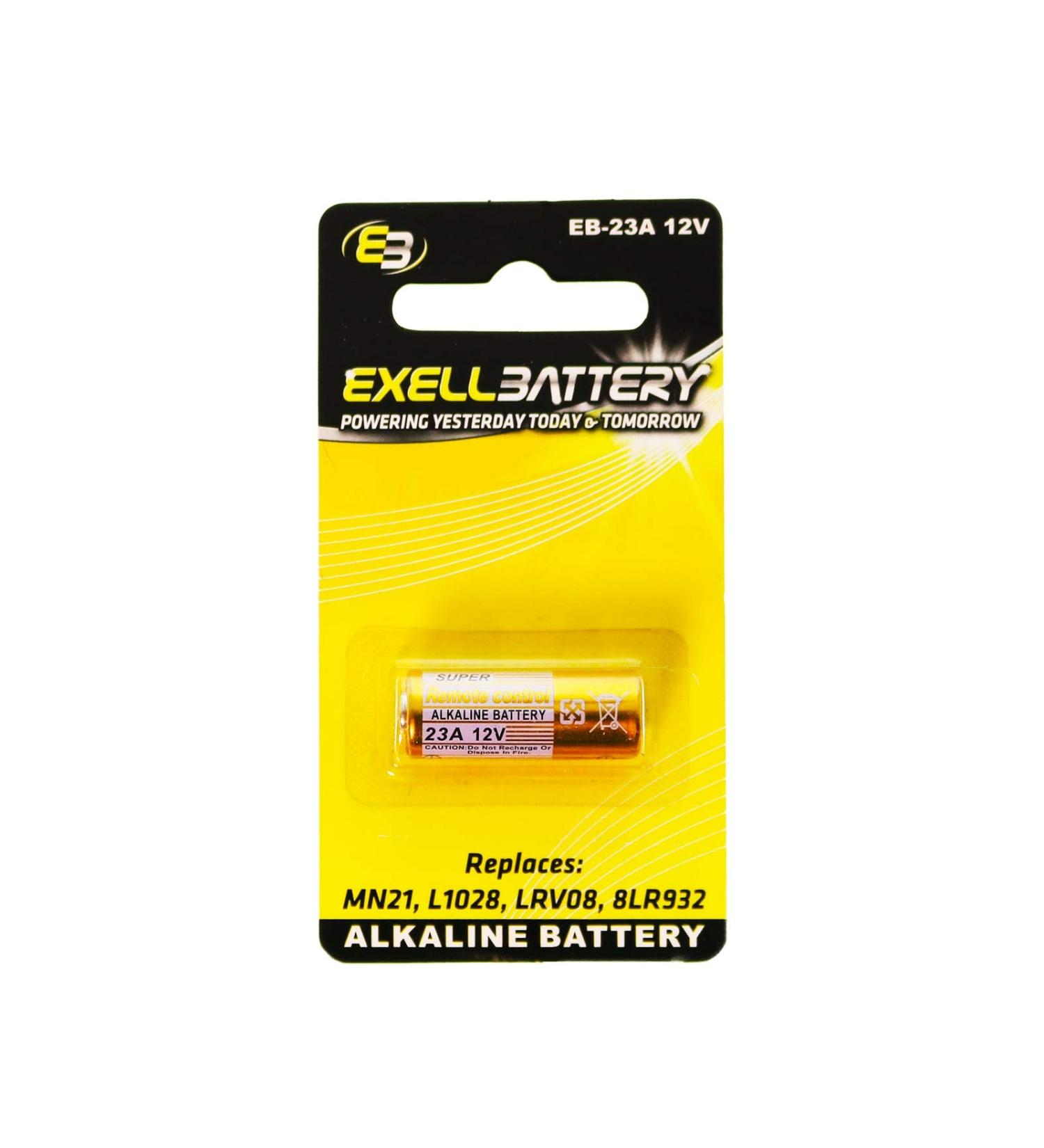 Exell EB-23A 12V Alkaline Battery - Replaces 27A A27 B-1 CA22 & More - International Shipping Available - Buy Online on SooperMarket.com