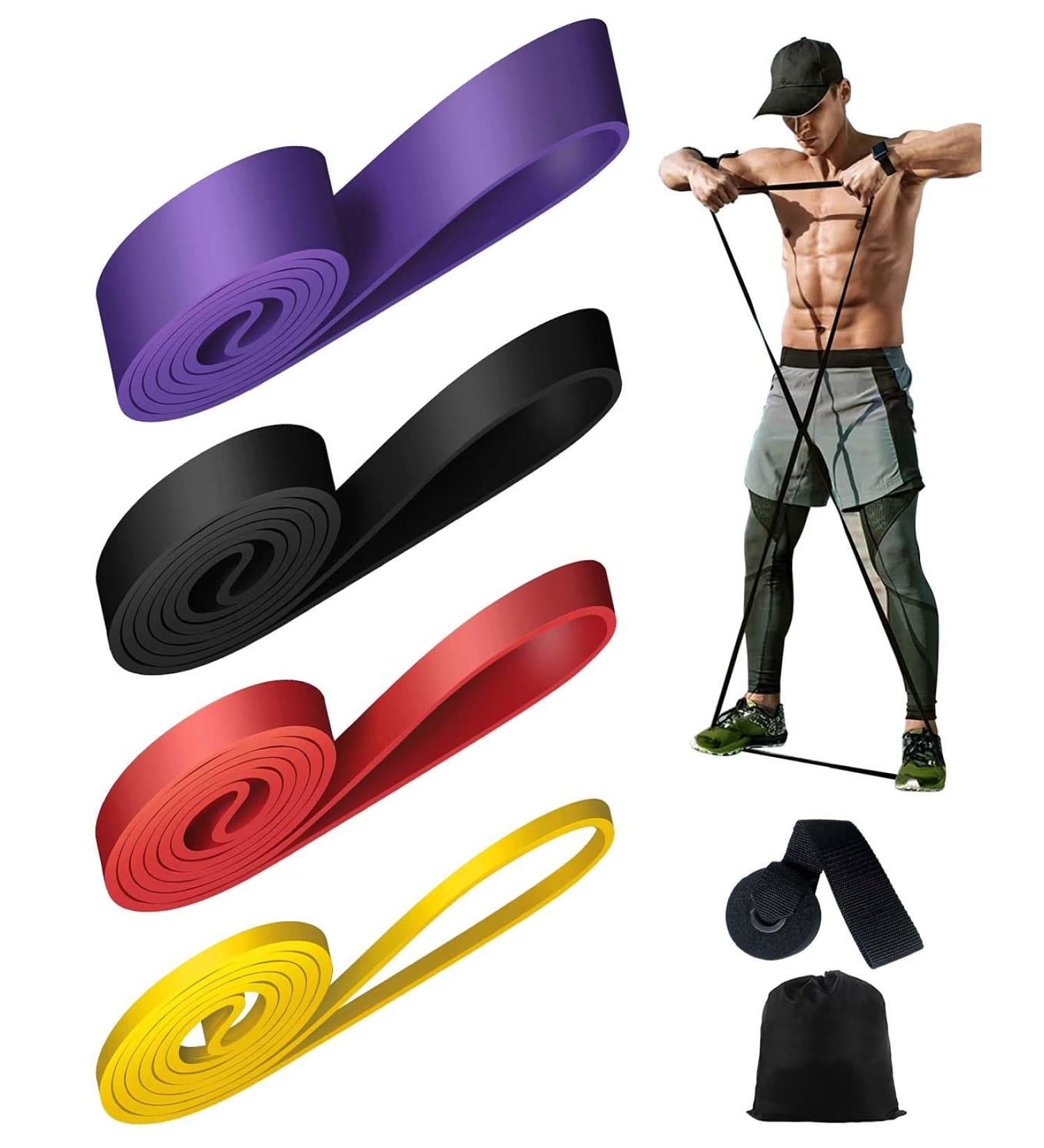 Rantizon 3-Piece Resistance Bands Set for Men and Women - Gym Bands for Exercise, Yoga, and Fitness - 3 Resistance Levels (Yellow/Red/Black) - Ideal for Chest, Arms, and Legs - Buy Online on SooperMarket.com