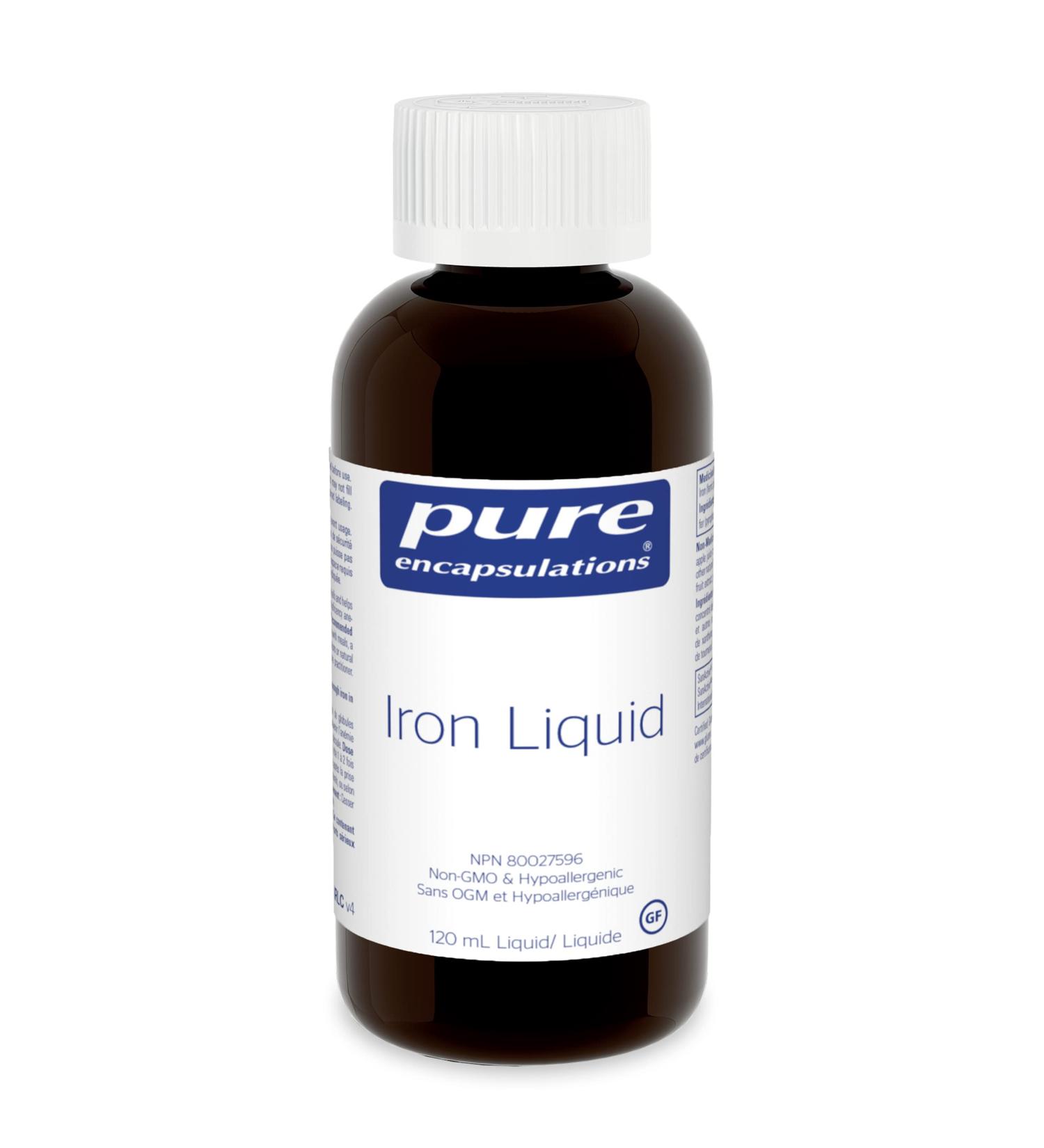 Pure Encapsulations - Iron liquid - Hypoallergenic Supplement Supports Hemoglobin and Myoglobin Function* - 120 ml Liquid - Buy Online on SooperMarket.com