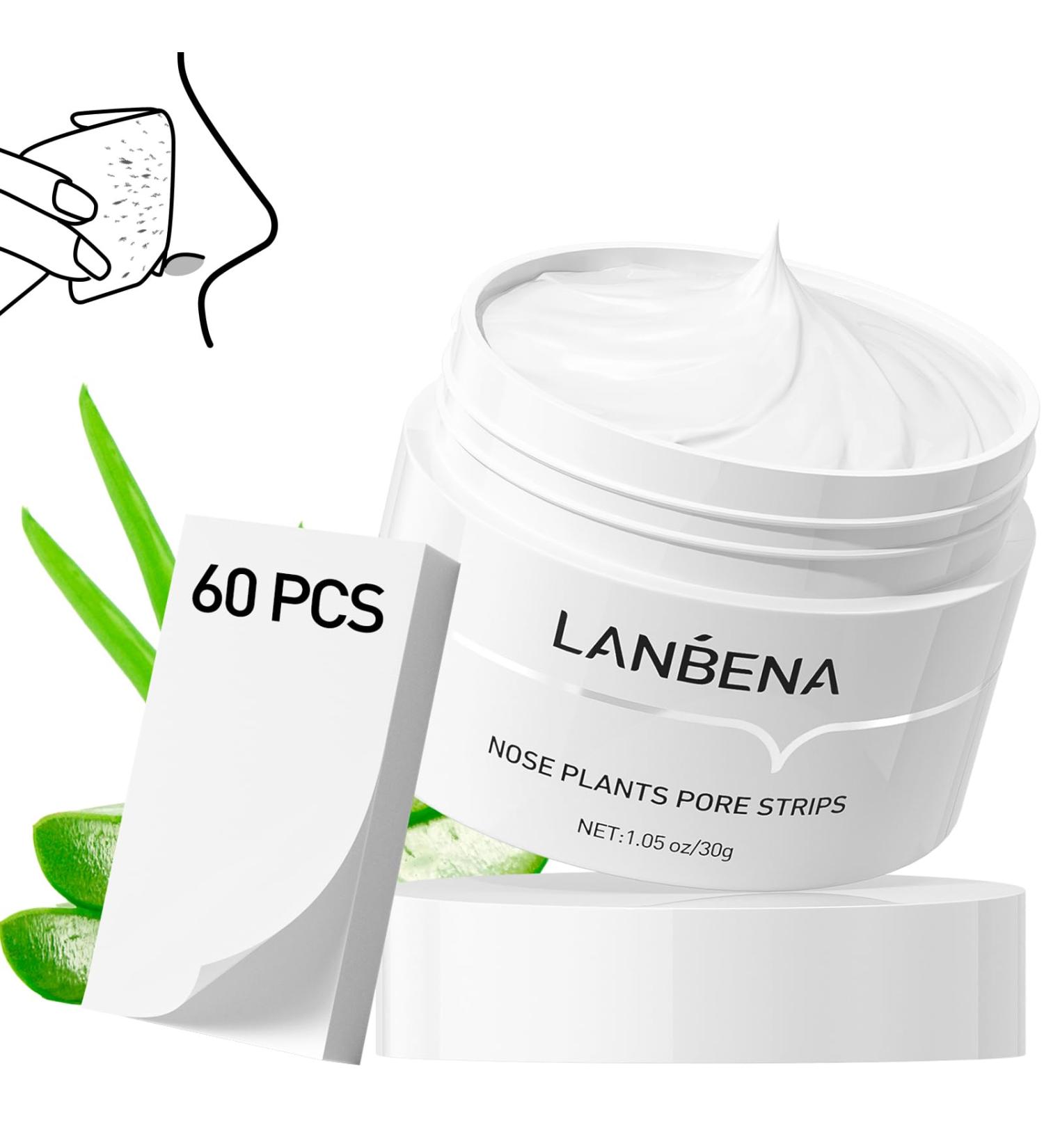 Buy Lanbena Blackhead Remover Peel Off Mask - Effective Blackhead Strips for Nose | Moisturizing & Cleansing | 1.05 Ounce - Buy Online on SooperMarket.com