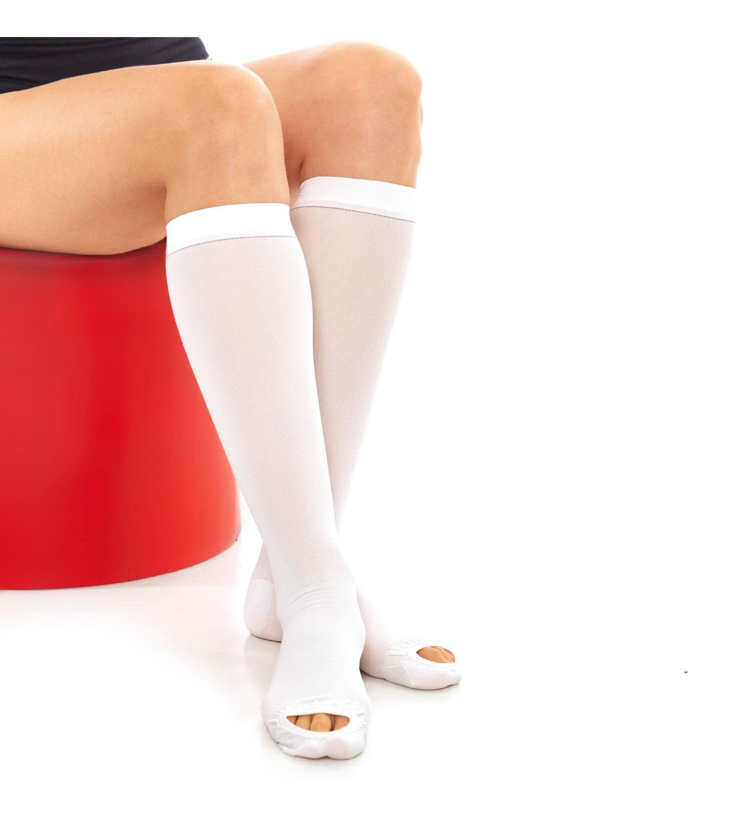 Knee High Compression Stockings 15-20 mmHg - XL Size | Best Medium Level Support for Travel & Everyday Wear - Buy Online on SooperMarket.com
