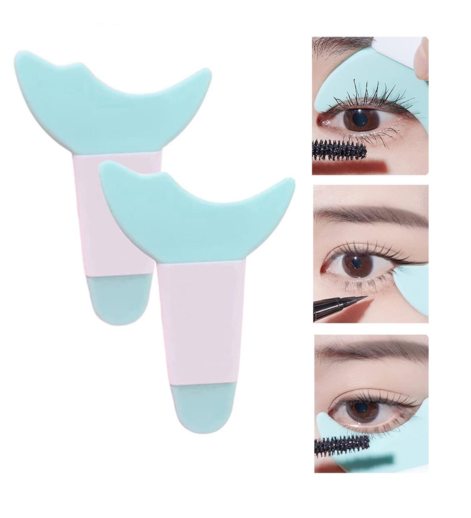 Eyelash Shield Applicator Guard Tool - 2 Pcs Multifunction Silicone Stencils for Quick and Easy Eye Makeup - Buy Online on SooperMarket.com