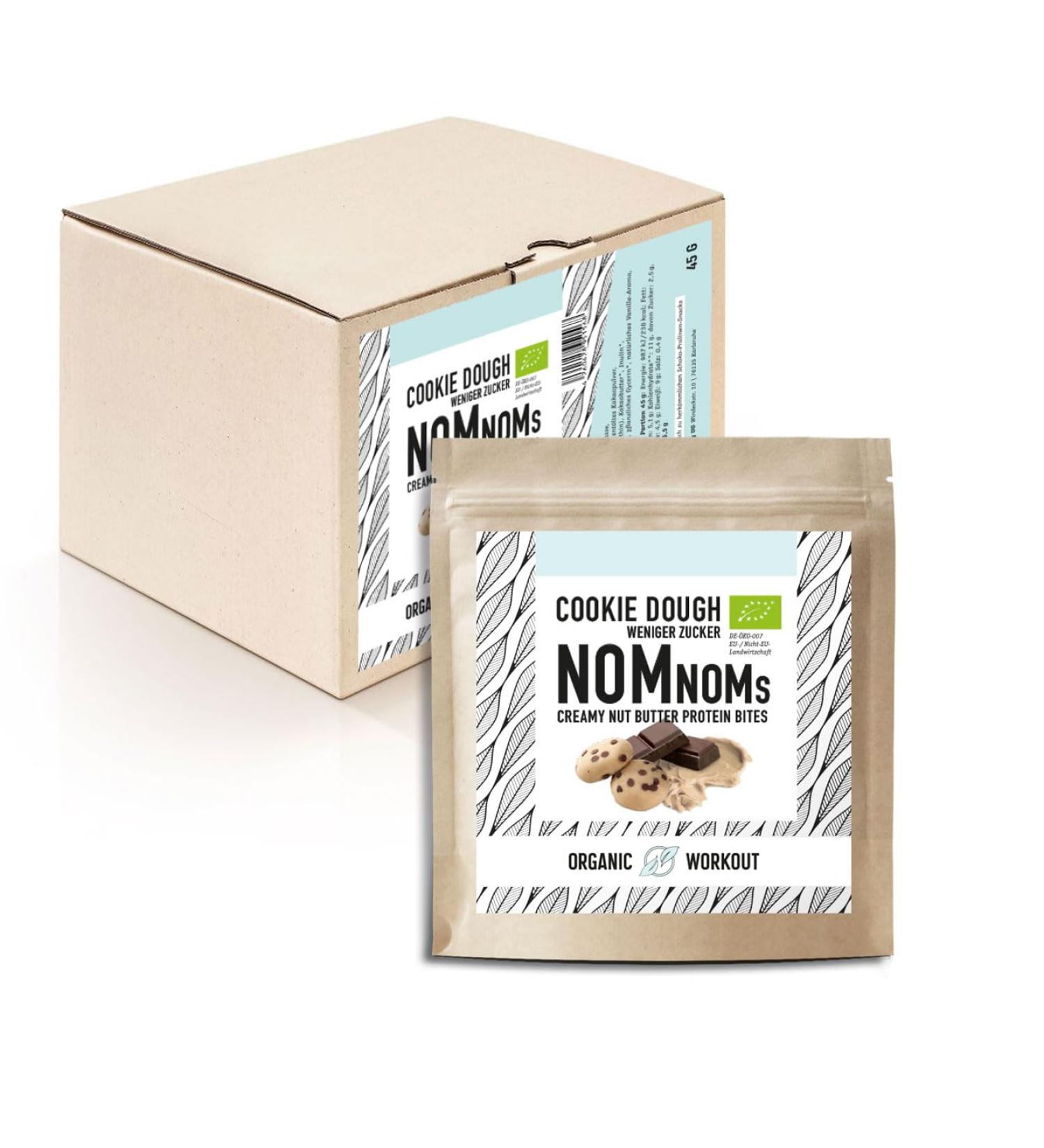 Cookie Dough Nomnoms | Organic Vegan Nutmus Protein Bites - Healthy Protein Bar Alternative (5x3 Bites) - Buy Online on SooperMarket.com