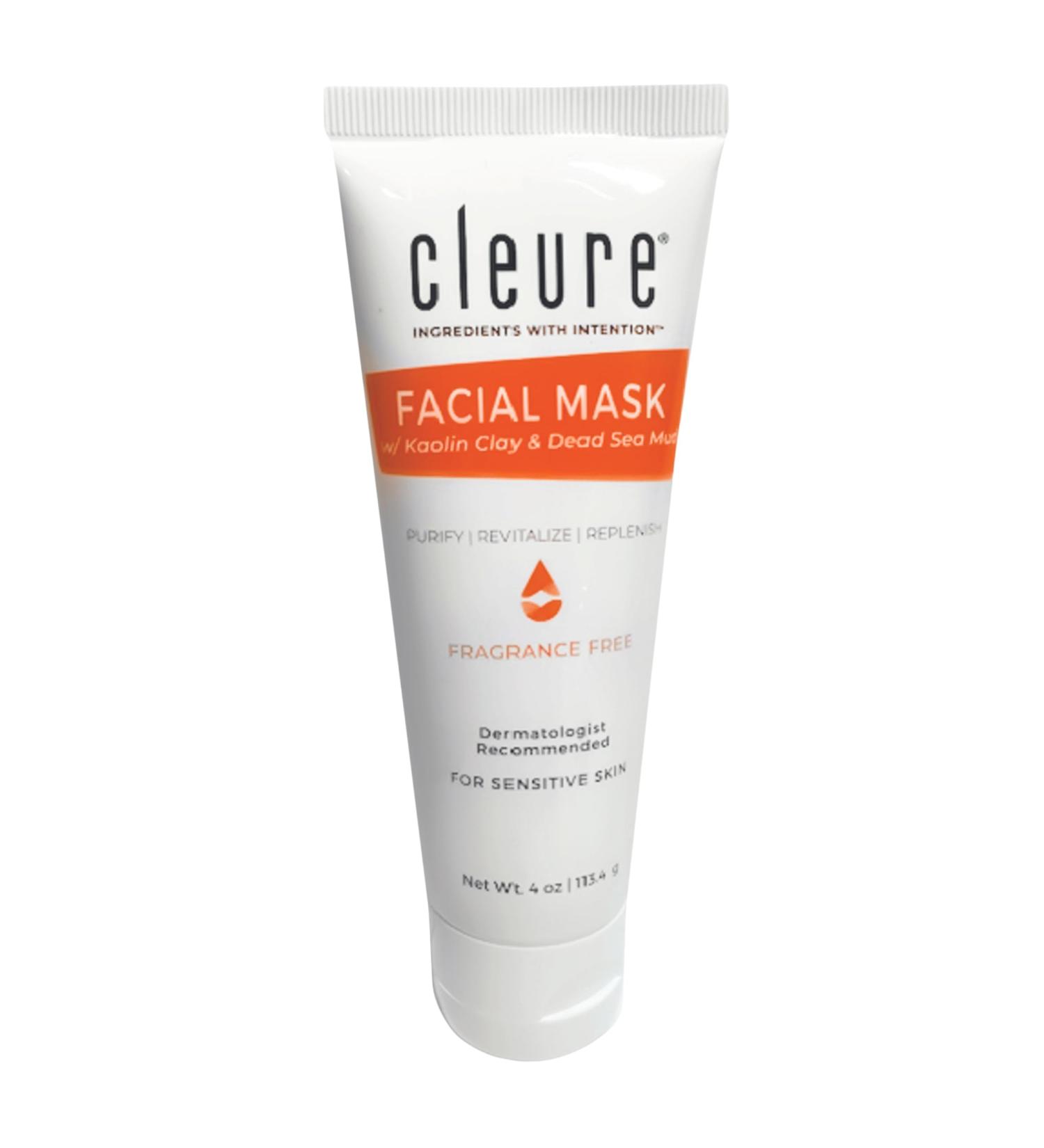 Cleure Pore Minimizing Face Mask - Unclogs Pores Oil Control & Soothes | Kaolin Clay Shea Butter & Dead Sea Mud - Ideal for Sensitive & Acne Prone Skin (4 oz - Buy Online on SooperMarket.com