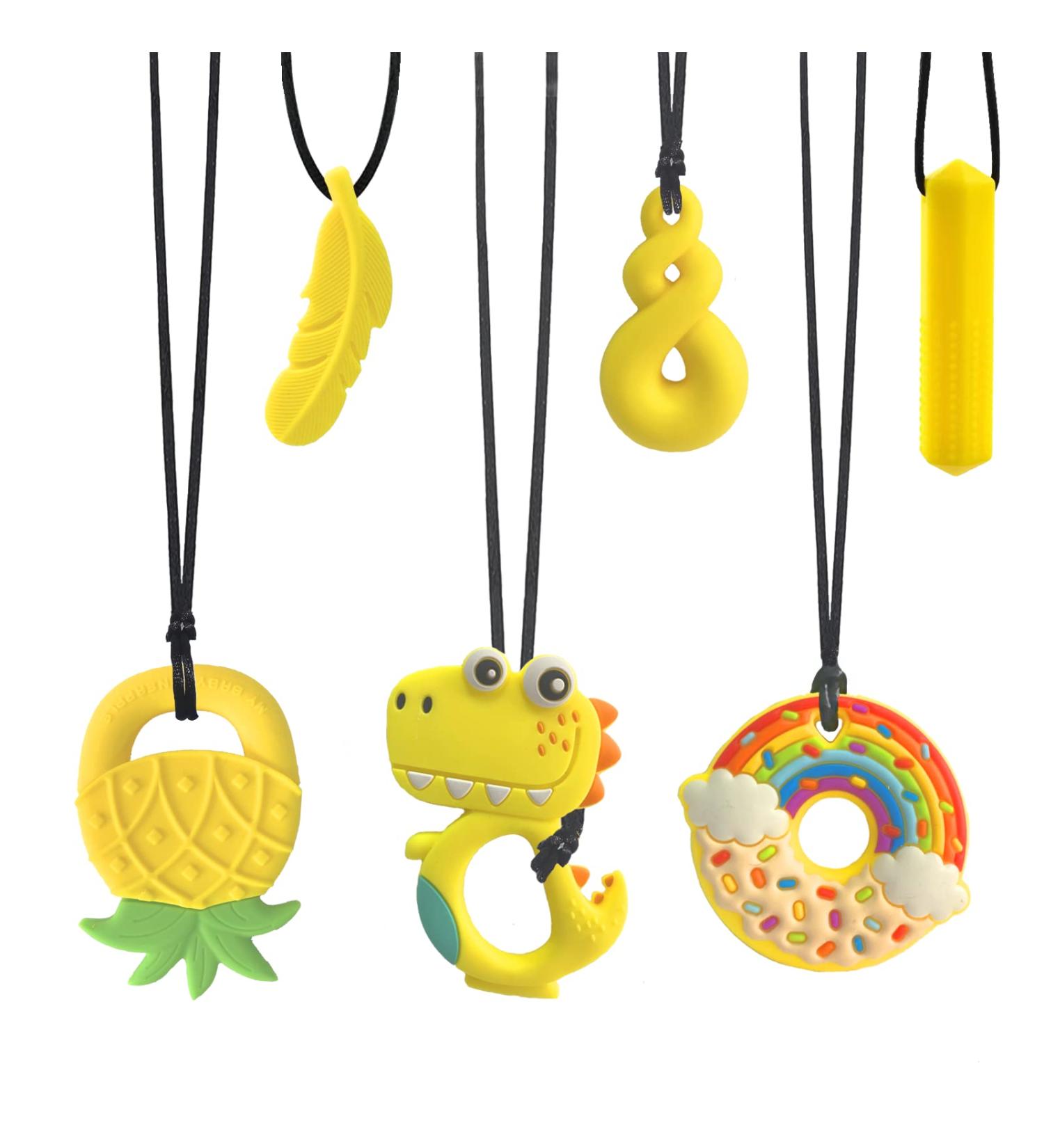 6 Packs Kielezeuge Silicone Chew Pendants for Autistic Children | Safe Sensory Bite Toys - Buy Online on SooperMarket.com