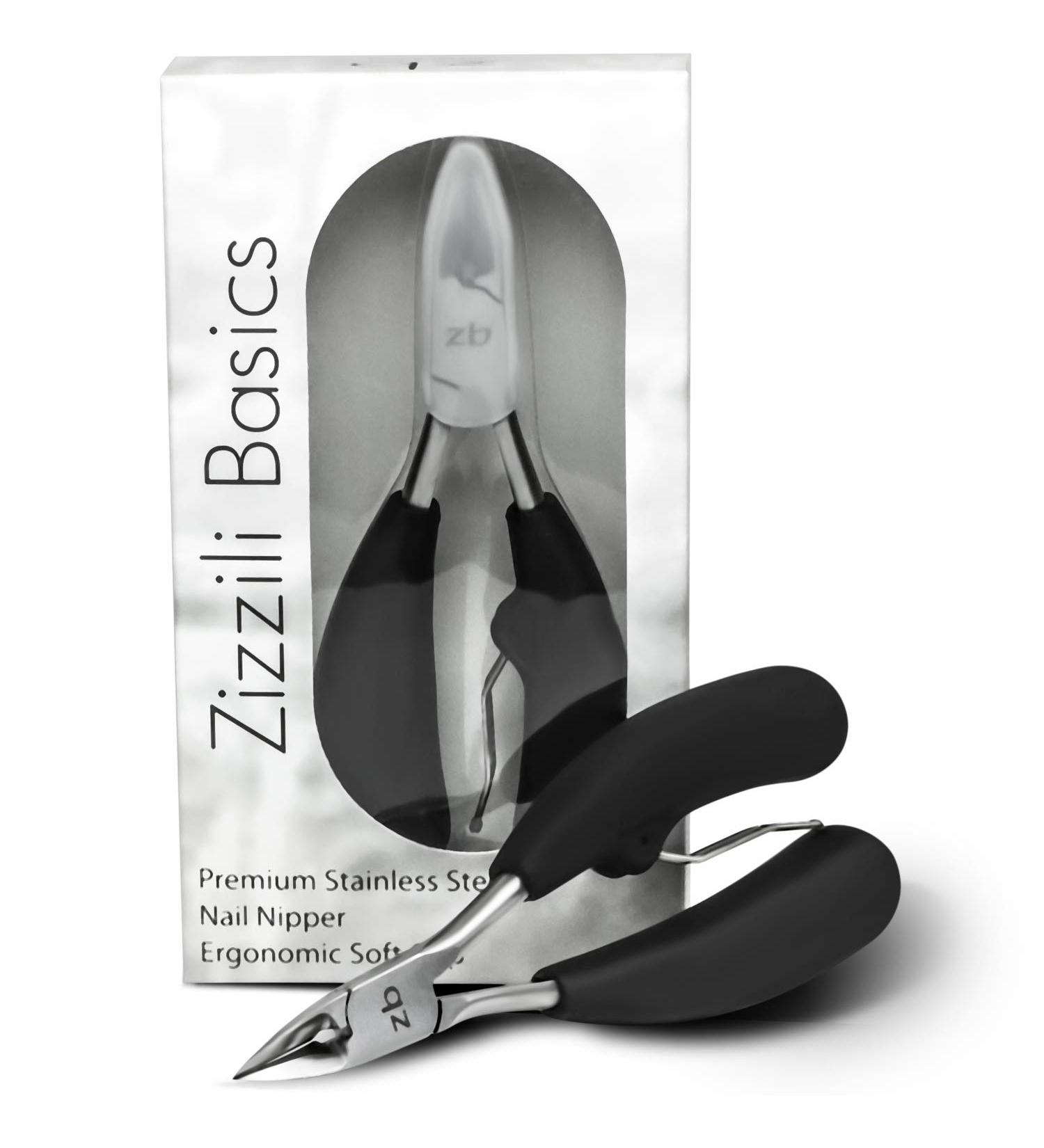 Zizzili Basics Large Toe Nail Clippers for Thick or Ingrown Nails - Easy Grip, Sharp Stainless Steel - Best Pedicure Tool for Seniors - Black Handle - Buy Online on SooperMarket.com