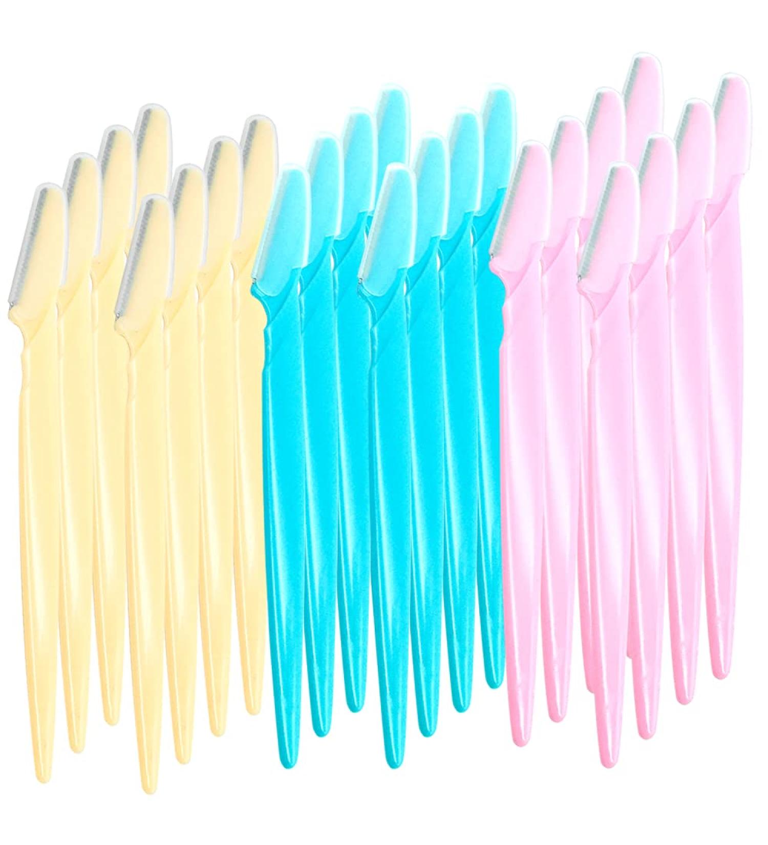 CKANDAY 24 Pieces Eyebrow Trimmer Women Men with Precision Cover Green Pink Yellow - Buy Online on SooperMarket.com