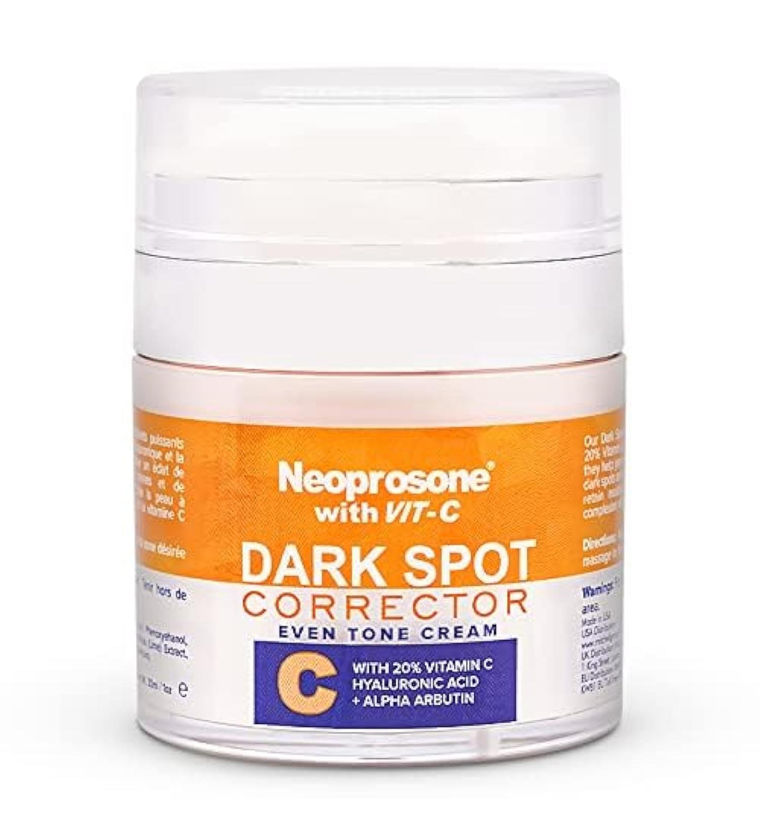 Neoprosone 20% Vitamin C Dark Spot Corrector Cream Brightening Gel with Hyaluronic Acid & Vitamin E | 1 Fl oz (30ml) International Shipping Available - Buy Online on SooperMarket.com