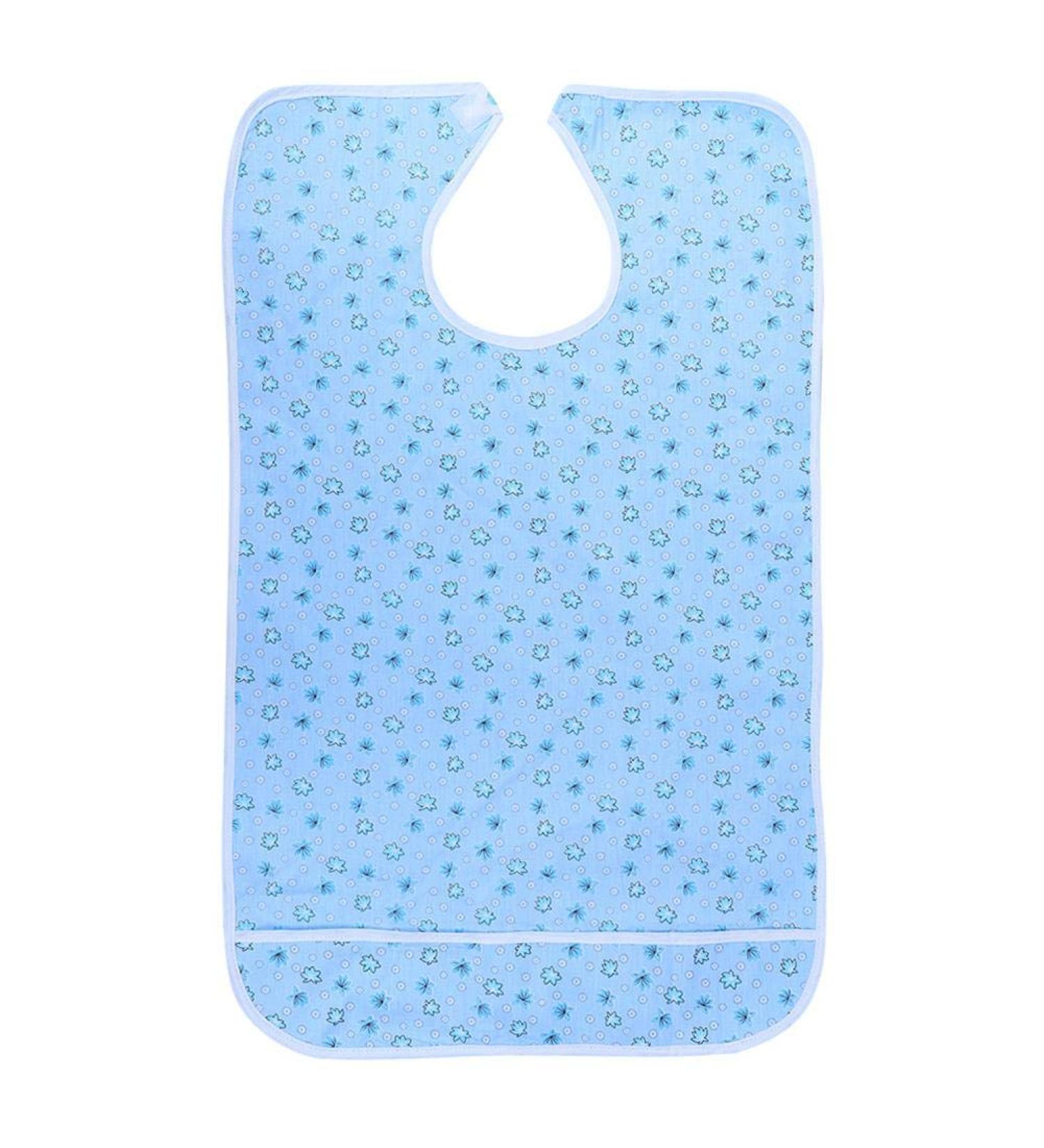 4 Types High Temperature Resistance No Deformation Pratical Dining Aid Bib Bib Apron Catch Food Leaking Soup for Adult the Elderly(27*17*2cm-Flower blue) - Buy Online on SooperMarket.com