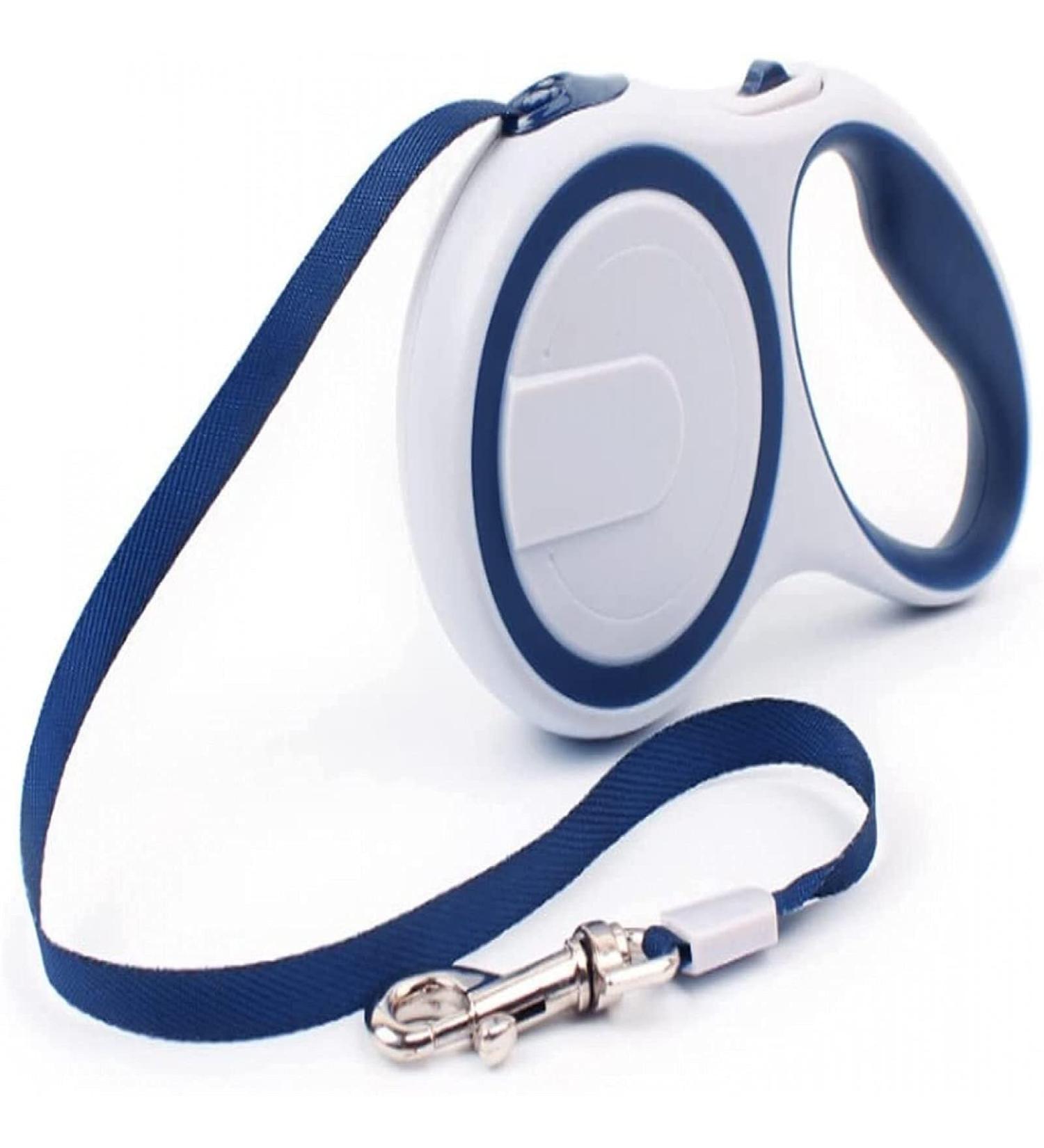 Hycyyfc Roller Linen Dog Leash - 3/5m Adjustable Pull-Out Leash for Small & Large Dogs Comfortable Handle Robust Training Line in Blue - Buy Online on SooperMarket.com