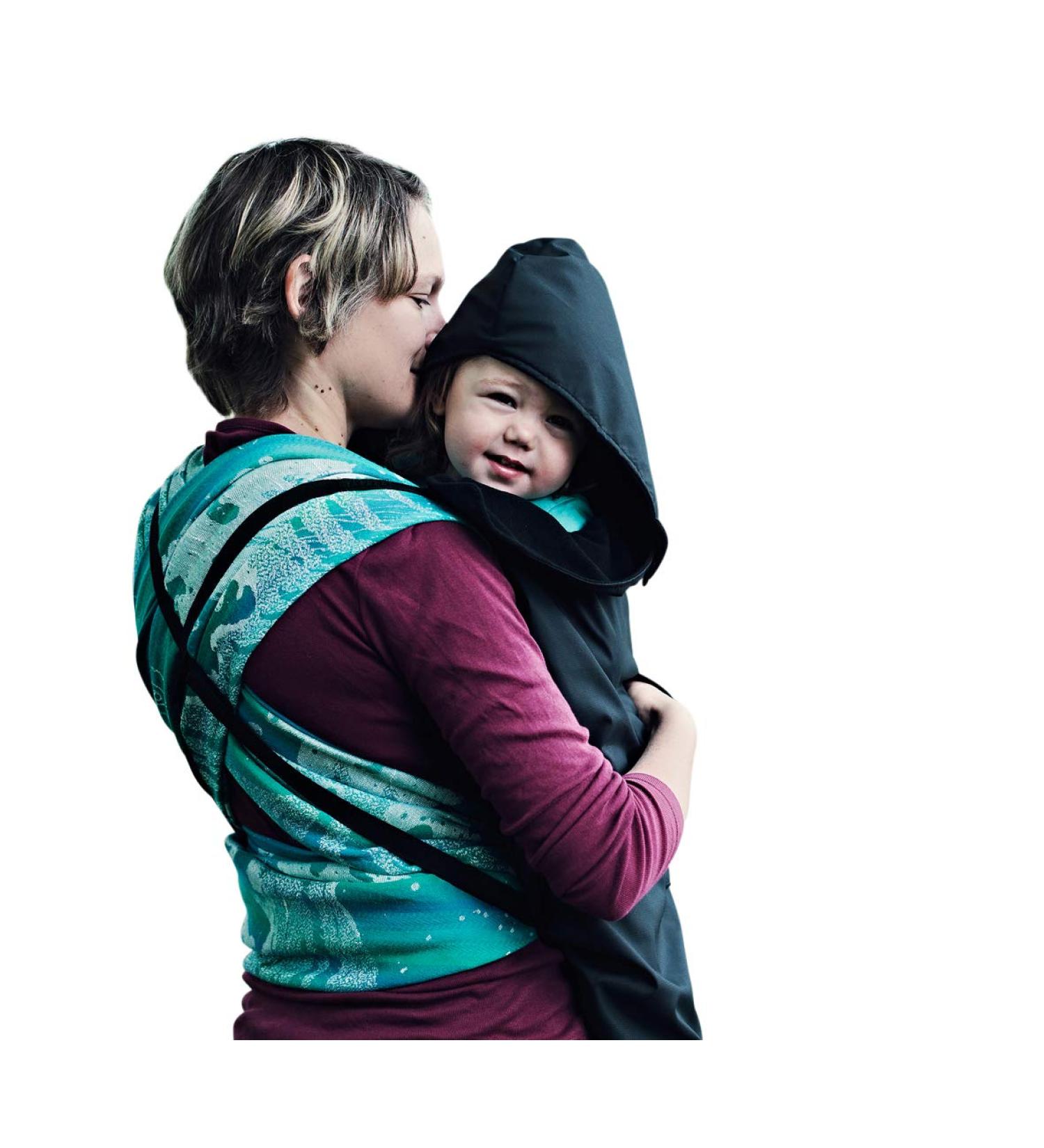 BundleBean Babywearing Fleece Lined Cover - Waterproof Sling and Carrier Cover | All-Weather Protection | Plain Black - Buy Online on SooperMarket.com