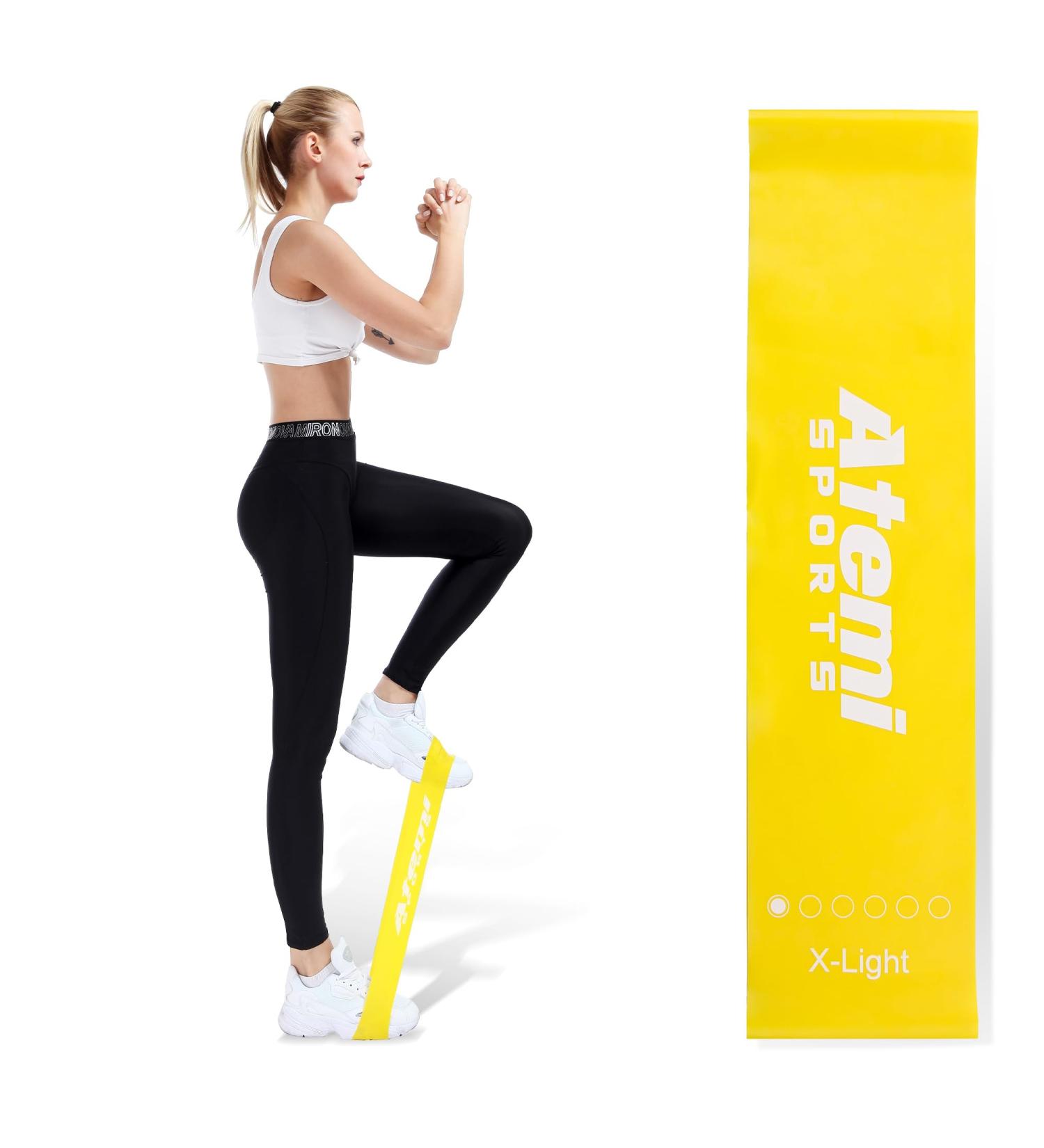 Resistance Bands for Glute Training | Extra Wide Exercise Bands | #1 Yellow (X-Light) Sold Individually | International Shipping Available - Buy Online on SooperMarket.com