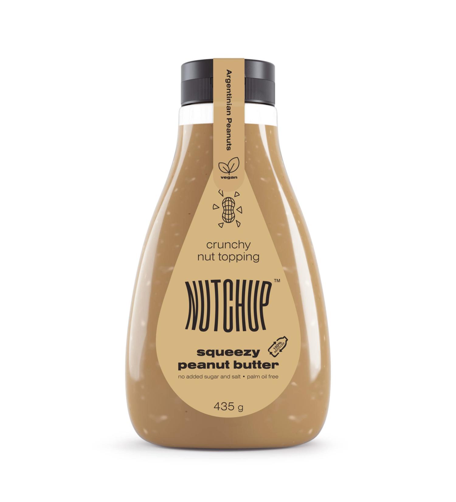 Nutchup | Creamy Peanut Butter Squeeze Bottle | Delicious Topping for Pancakes Waffles Ice Cream & More | 435g Crunchy Flavor | Shop Internationally - Buy Online on SooperMarket.com
