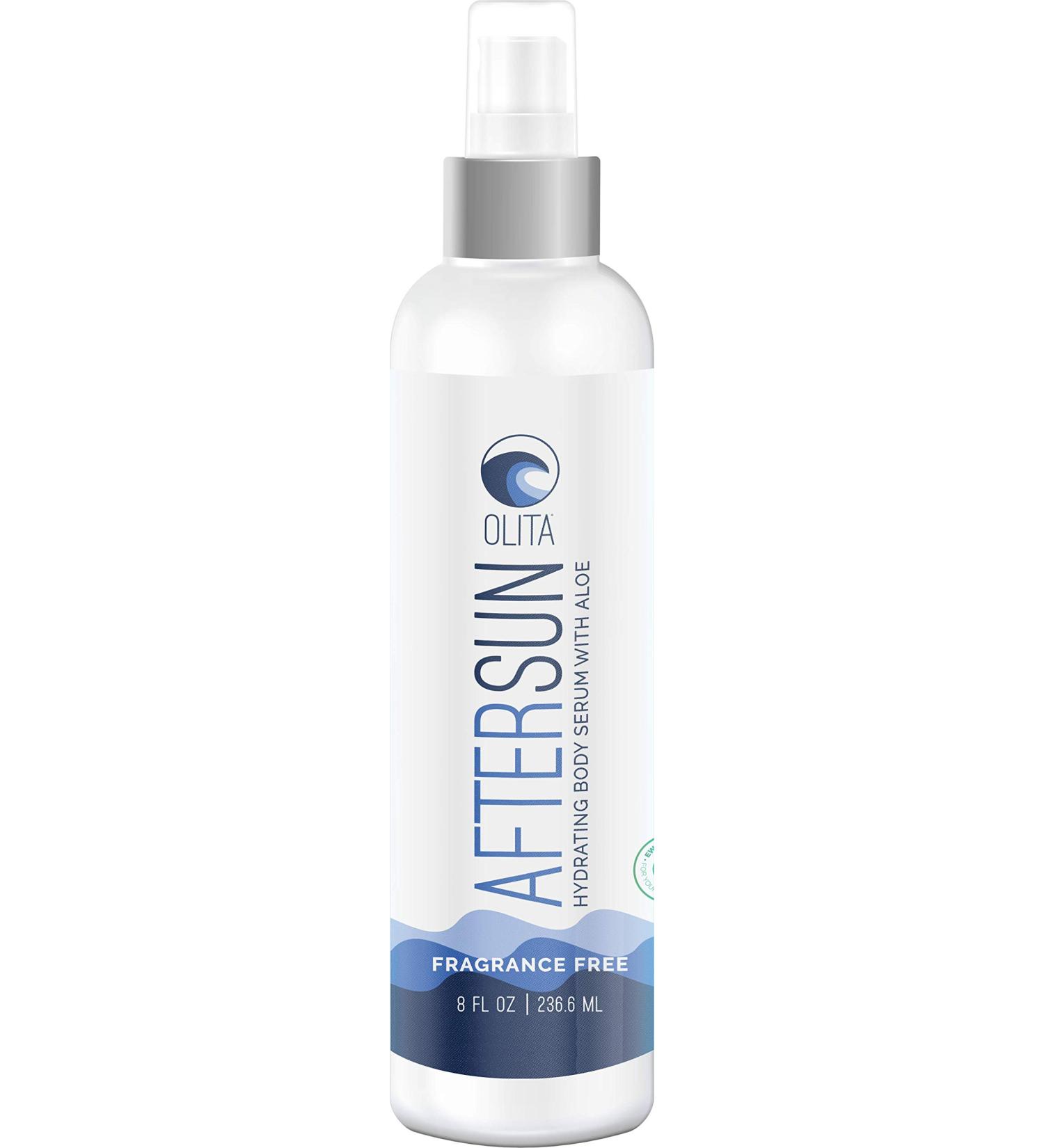 Olita AfterSun Body Serum | Fragrance Free 8 oz | Hydrating Aloe Vera Oil for Sunburn Relief | All-Natural Vitamin E Formula - Buy Online on SooperMarket.com