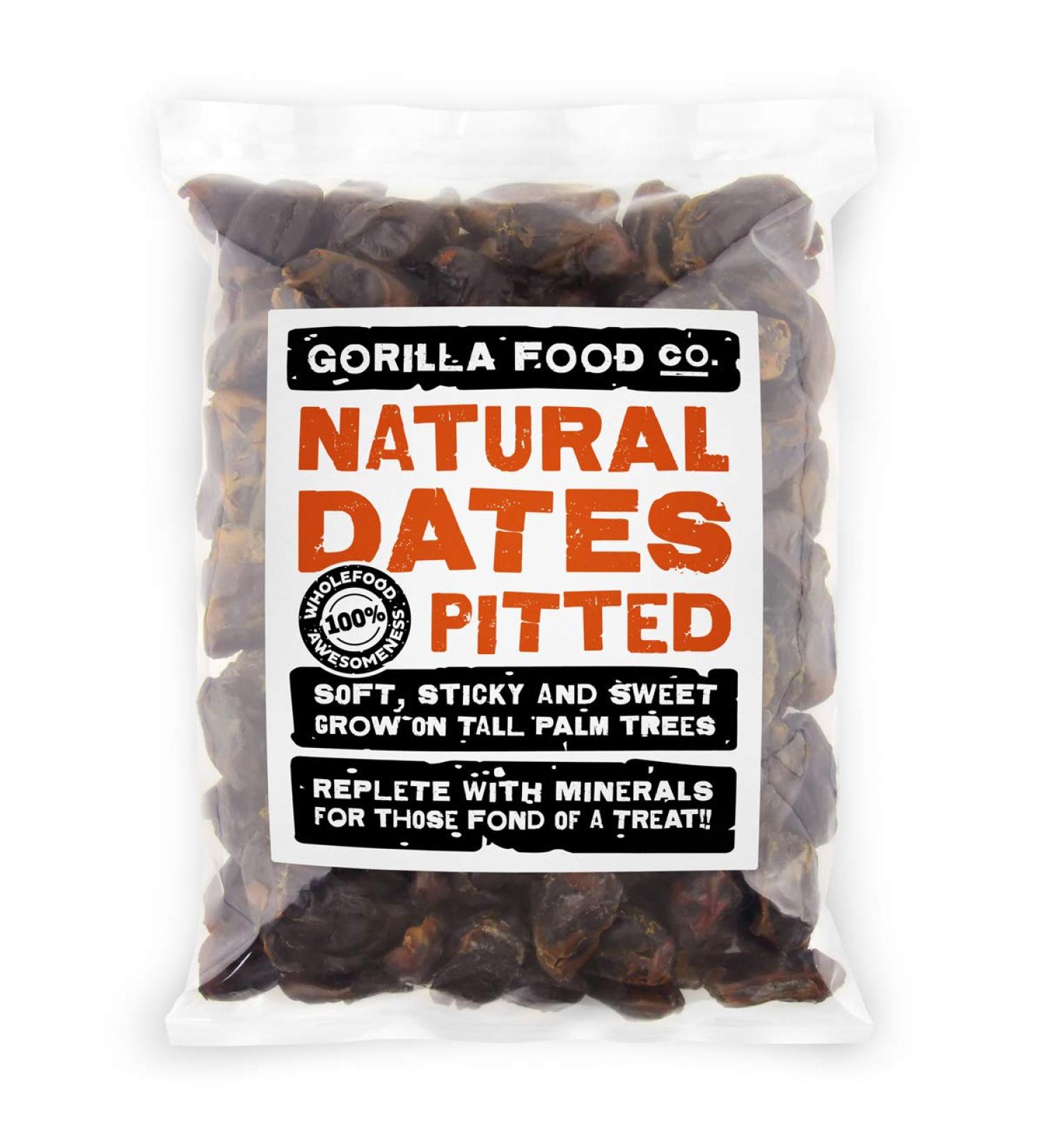 Gorilla Food Co. Natural Pitted Dates Whole - 200g - Buy Online on SooperMarket.com