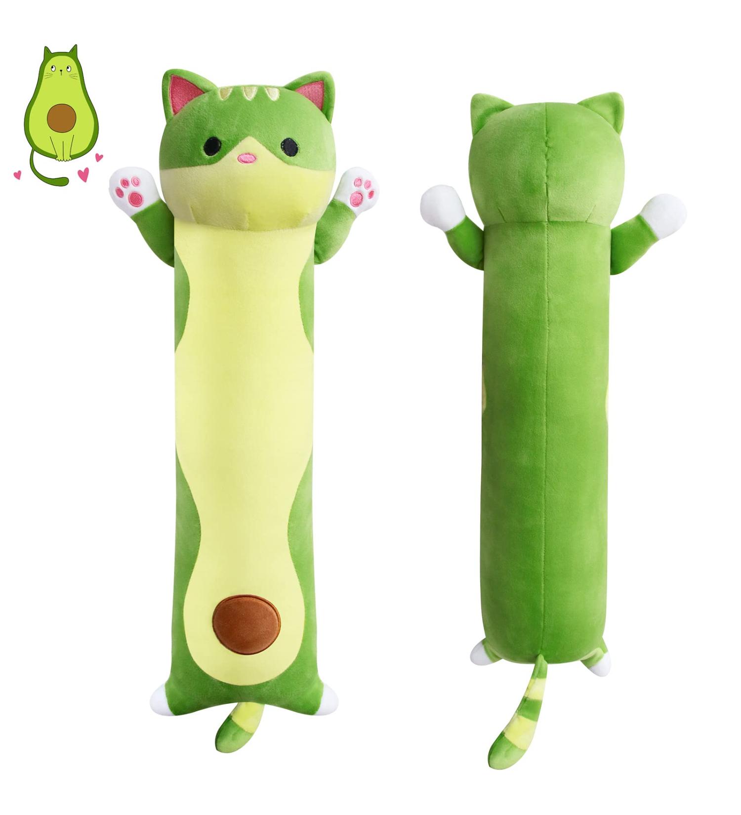 Yamepuia Long Avocado Cat Pillow 56CM - Soft Avocado Hugging Plush Doll for Kids, Boys, and Girls - Buy Online on SooperMarket.com