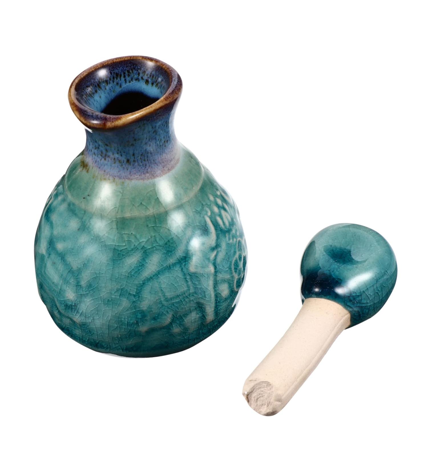 Cabilock 1 Set Aromatherapy Bottle Ceramic Oil Bottle Japanese Soy Sauce Ceramic Essential Oil Perfume for Perfume Ceramic Oil Dispenser Mini Vintage Ceramics Soy Sauce Bottle 9.5X5.5cm Blue - Buy Online on SooperMarket.com