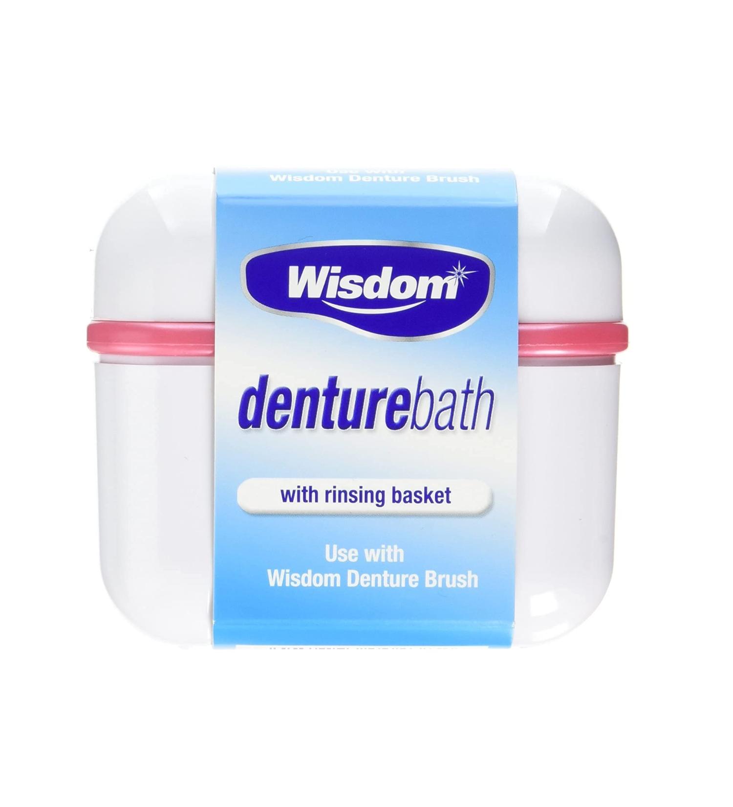 Wisdom Denture Bath with Rinsing Basket - Convenient Denture Cleaning Solution - Buy Online on SooperMarket.com