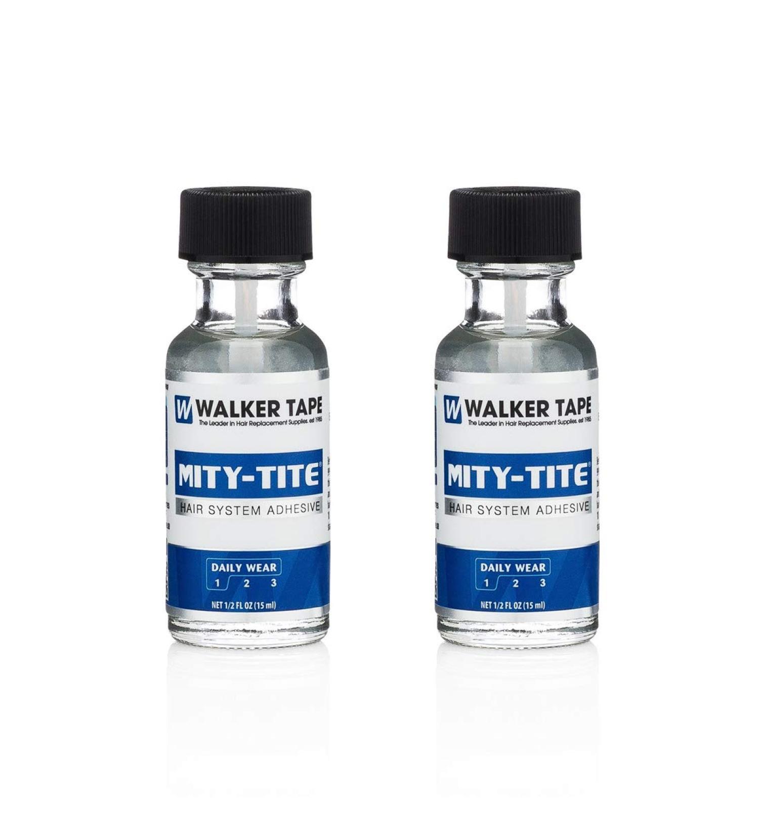 2-Pack Walker Tape Mity-Tite Brush-on 0.5oz Liquid Adhesive - Strong Hold Adhesive for Hair Systems - Buy Online on SooperMarket.com