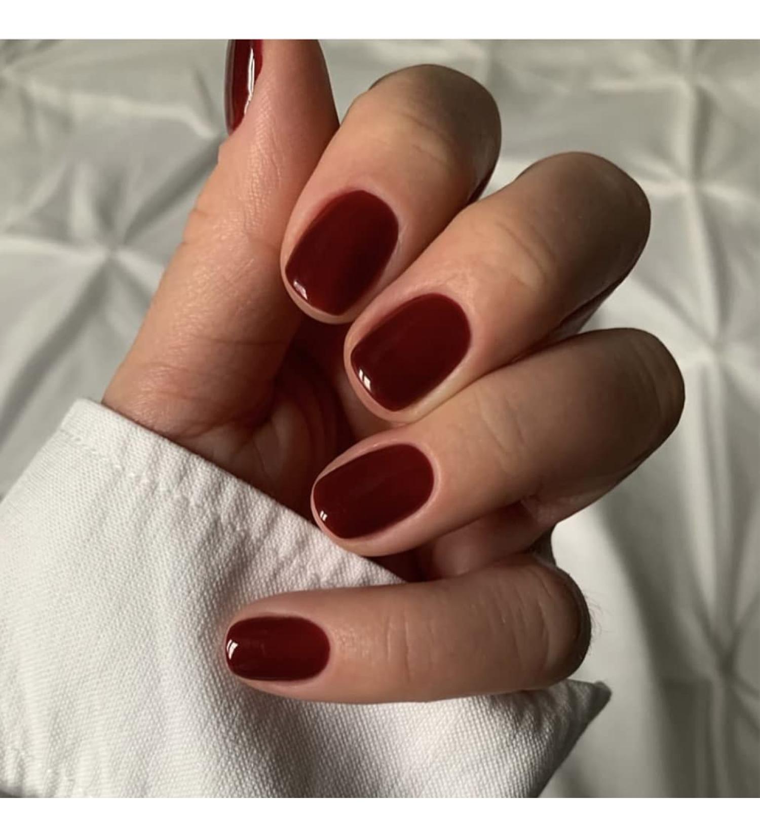 Sethexy 24pcs Velvet Red Square Press-On Nails | Glossy Pure Color Acrylic False Nails for Women & Girls - Buy Online on SooperMarket.com