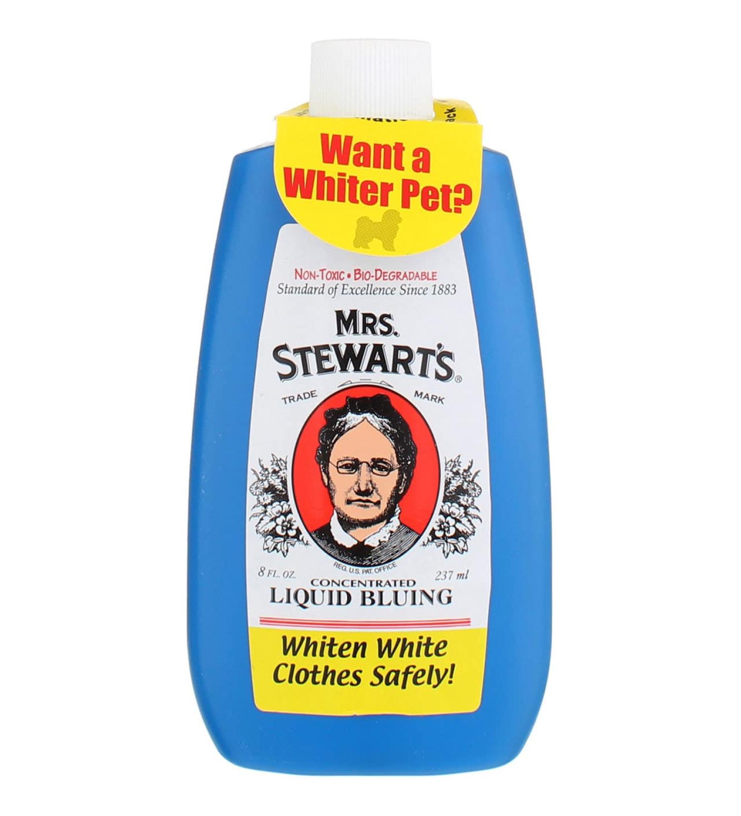Mrs. Stewart's Liquid Bluing 8.0 oz - Pack of 3 | Brighten Whites & Remove Stains | Laundry Essential - Buy Online on SooperMarket.com