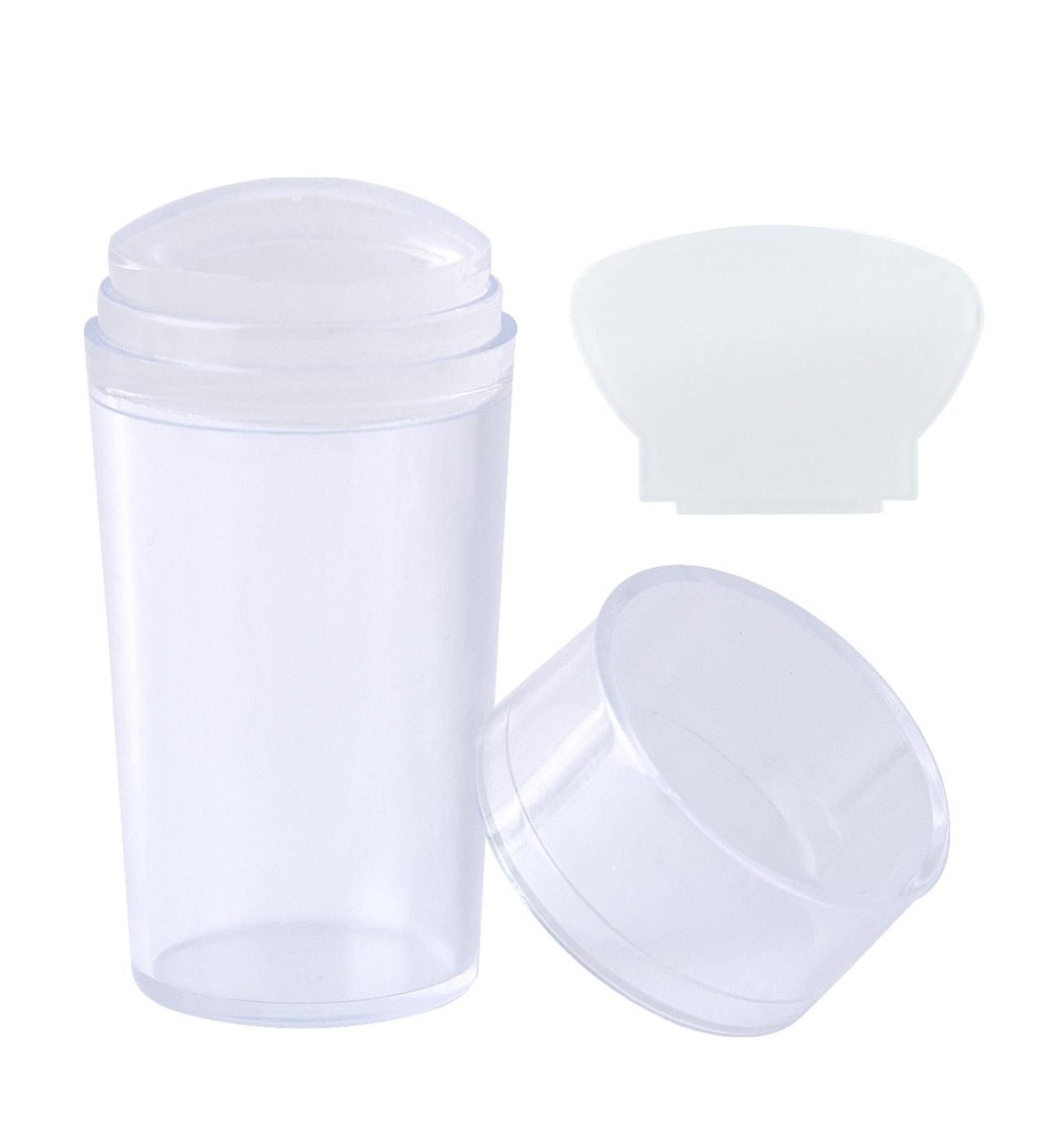 Clear Nail Art Stamper Set - Silicone French Manicure and Jelly Stamp for DIY Nail Art Accessories - Perfect for French Smile Lines - Buy Online on SooperMarket.com