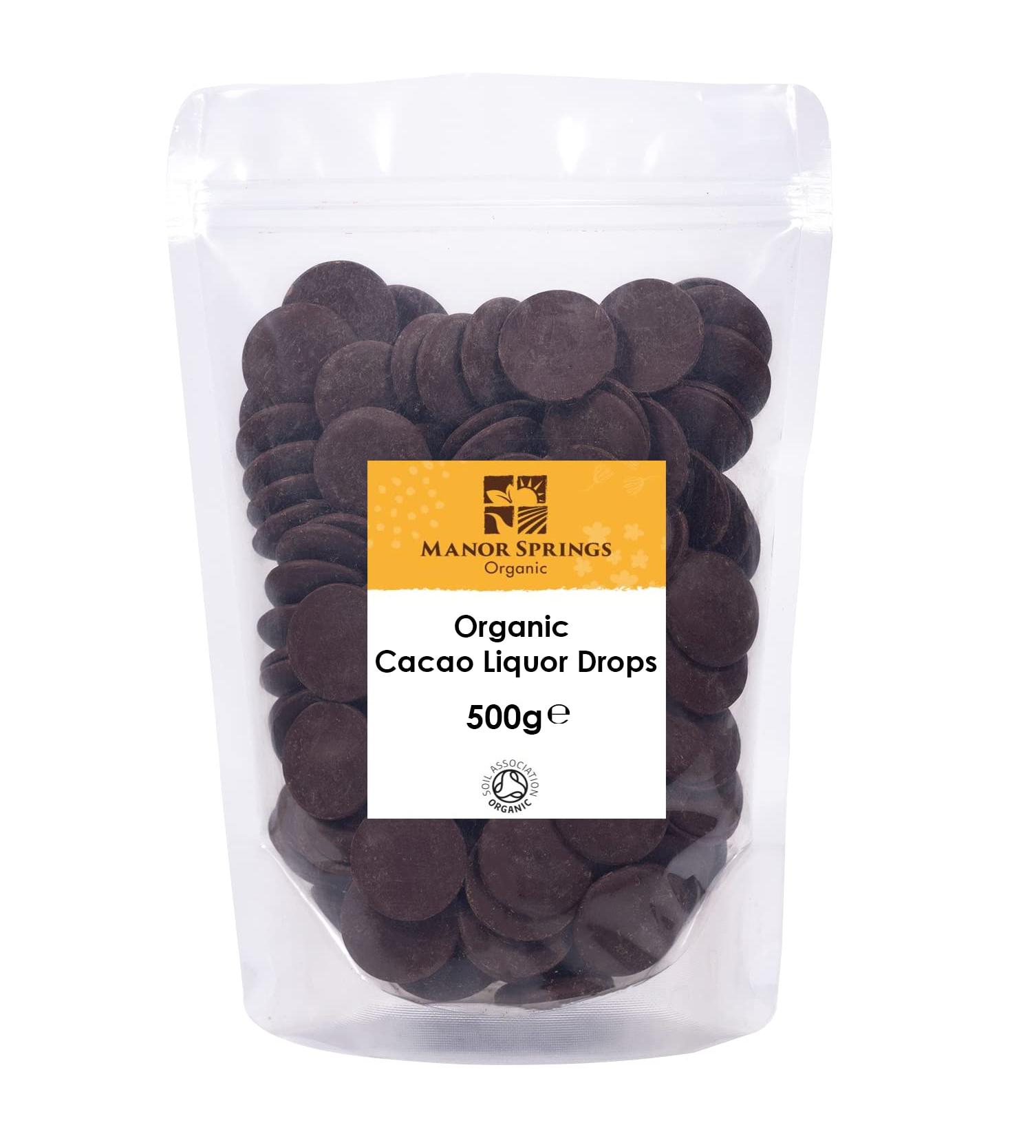 Organic Cacao Liquor/Mass Drops 500g by Manor Springs Organic - Buy Online on SooperMarket.com