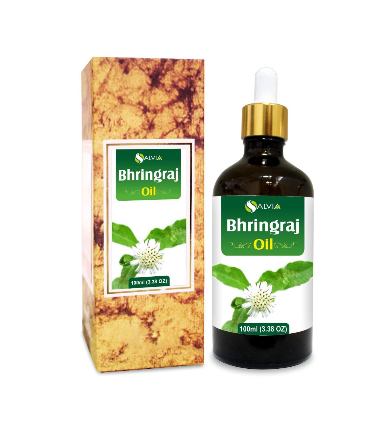 100% Pure Salvia Bhringraj Oil - Undiluted Cold Pressed - Therapeutic Grade Aromatherapy & Skin Care Oil (3.38 Fl Oz - Buy Online on SooperMarket.com