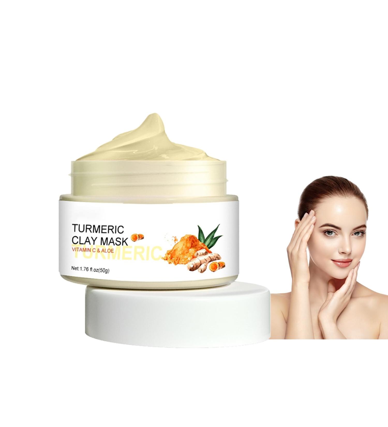 Turmeric Dark Spot Masks Acne Treatment Hyperpigmentation Treatment Contain Turmeric Vitamin C and Kaolin Clay Deep Cleansing and Reduce Acne Dark Spots Face Masks Skincare. - Buy Online on SooperMarket.com