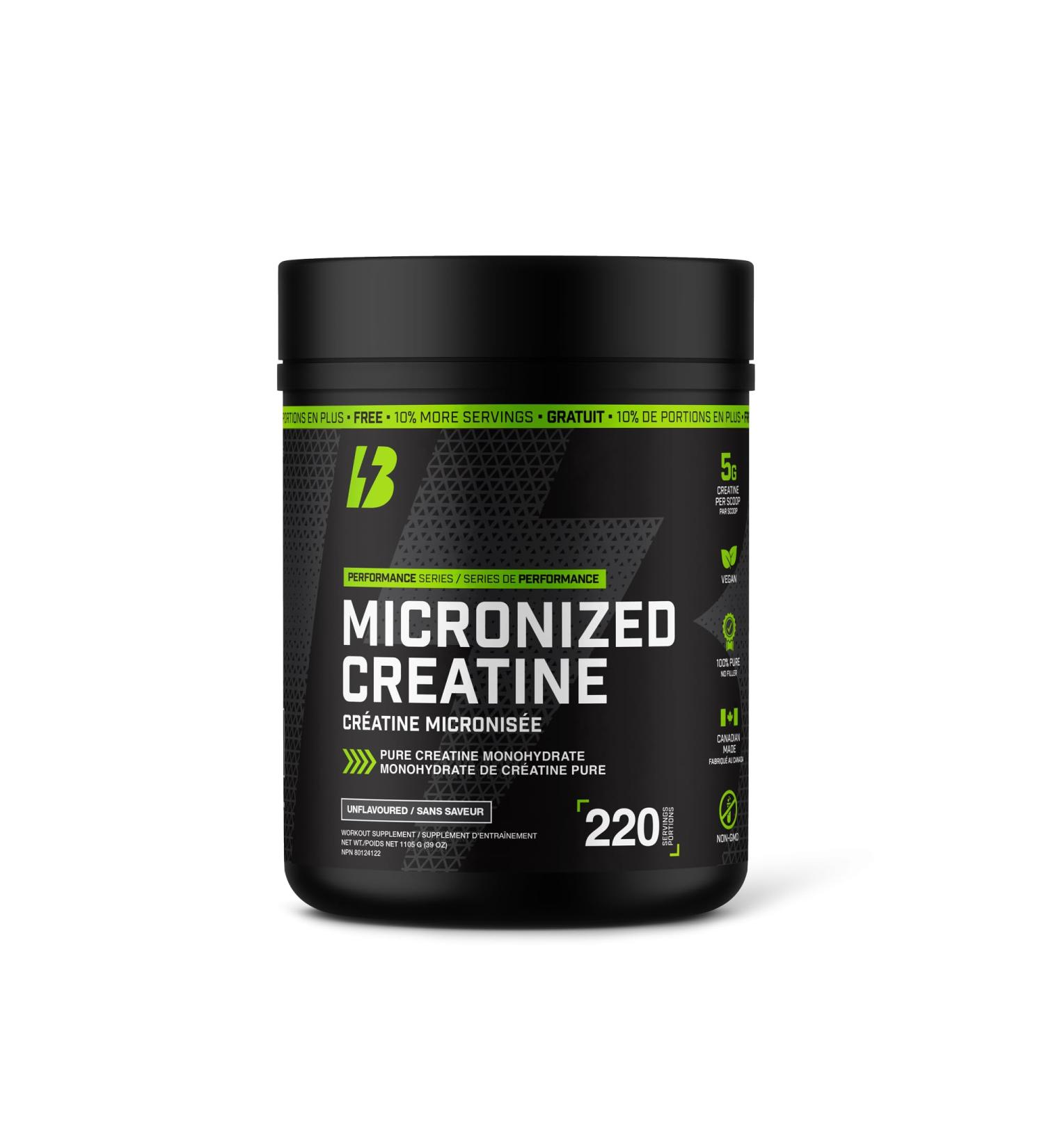 Micronized Creatine Monohydrate - 1100g - 220 Servings - BULL Nutrition - Buy Online on SooperMarket.com