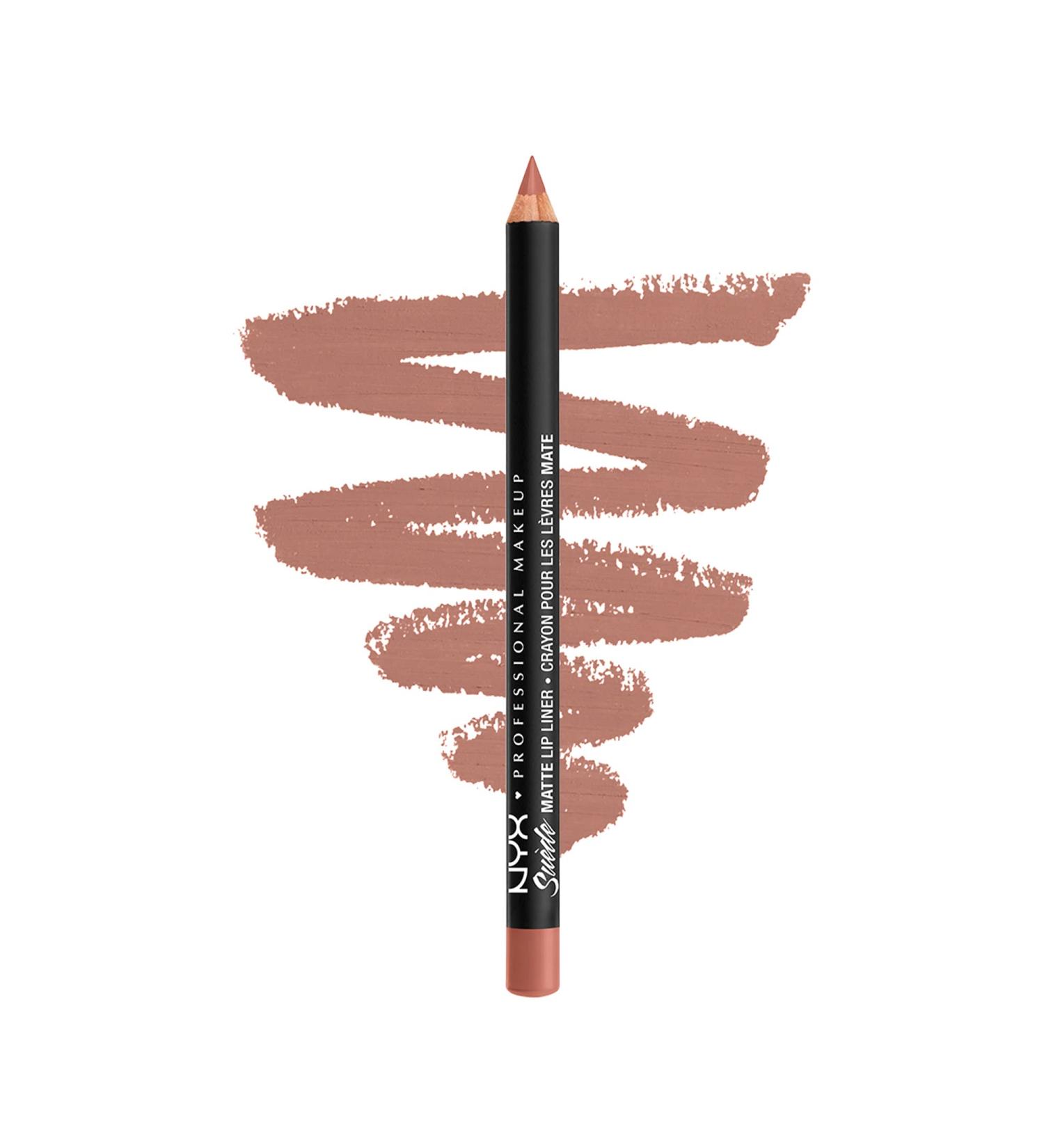Nyx Suede Matte Lip Liner in Dainty Daze - Vegan Formula, Soft Pink - Buy Online on SooperMarket.com