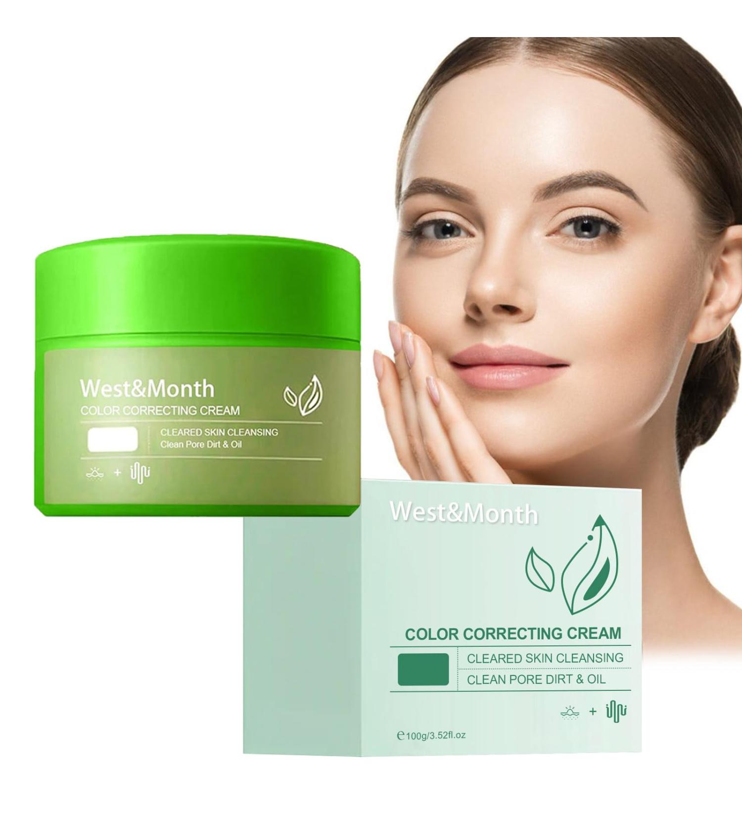 Hydrating Color Correcting Cream Color Correcting Treatment Cream Anti Redness Green Cream Anti Redness Cream for Face Green Concealer for Redness 100g - Buy Online on SooperMarket.com